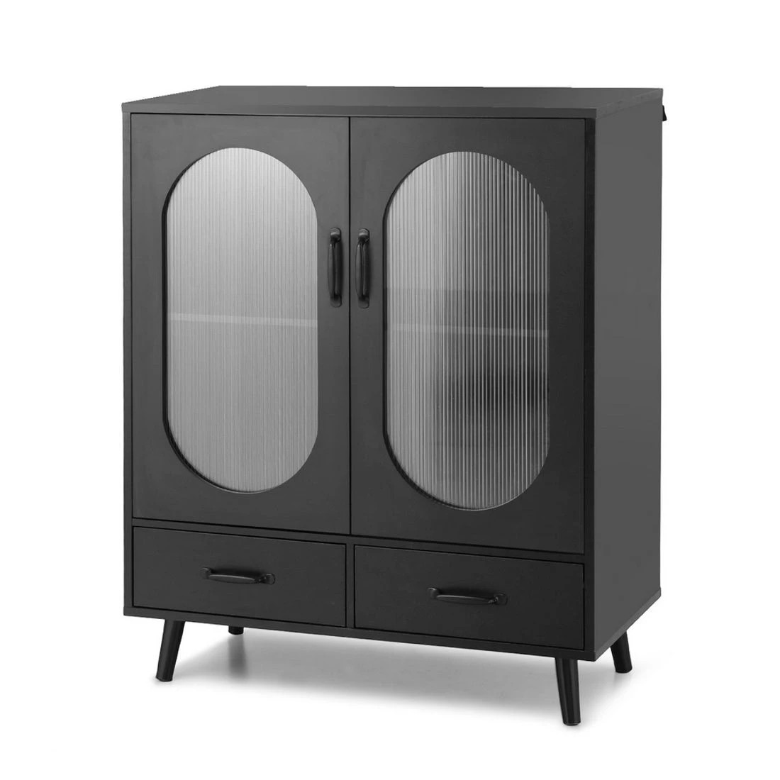 1 Artiss Buffet Sideboard Double Doors - Black, 1 of 6