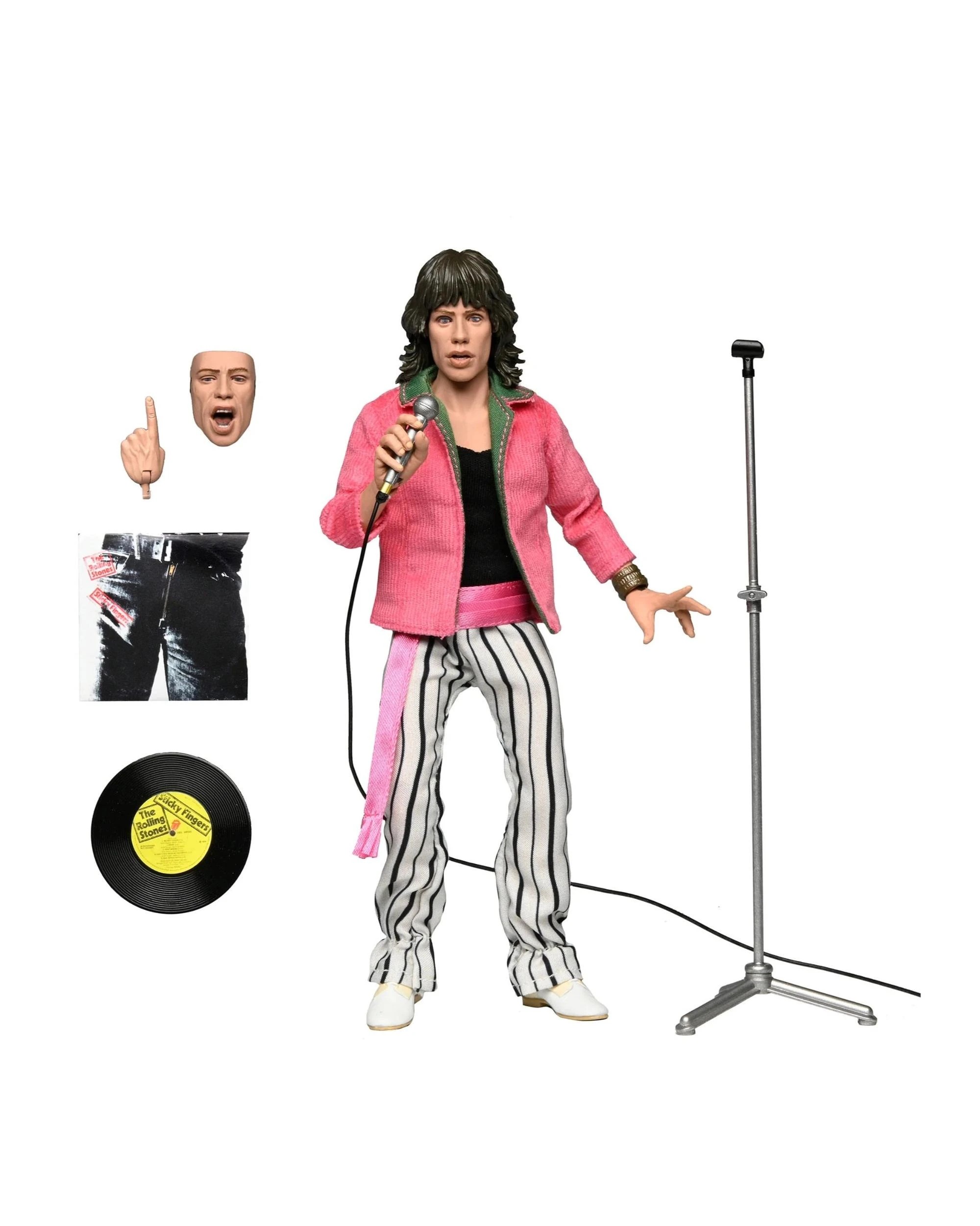 1 NECA The Rolling Stones Mick Jagger - 1975 -  8 inch Clothed Action Figure, 1 of 9