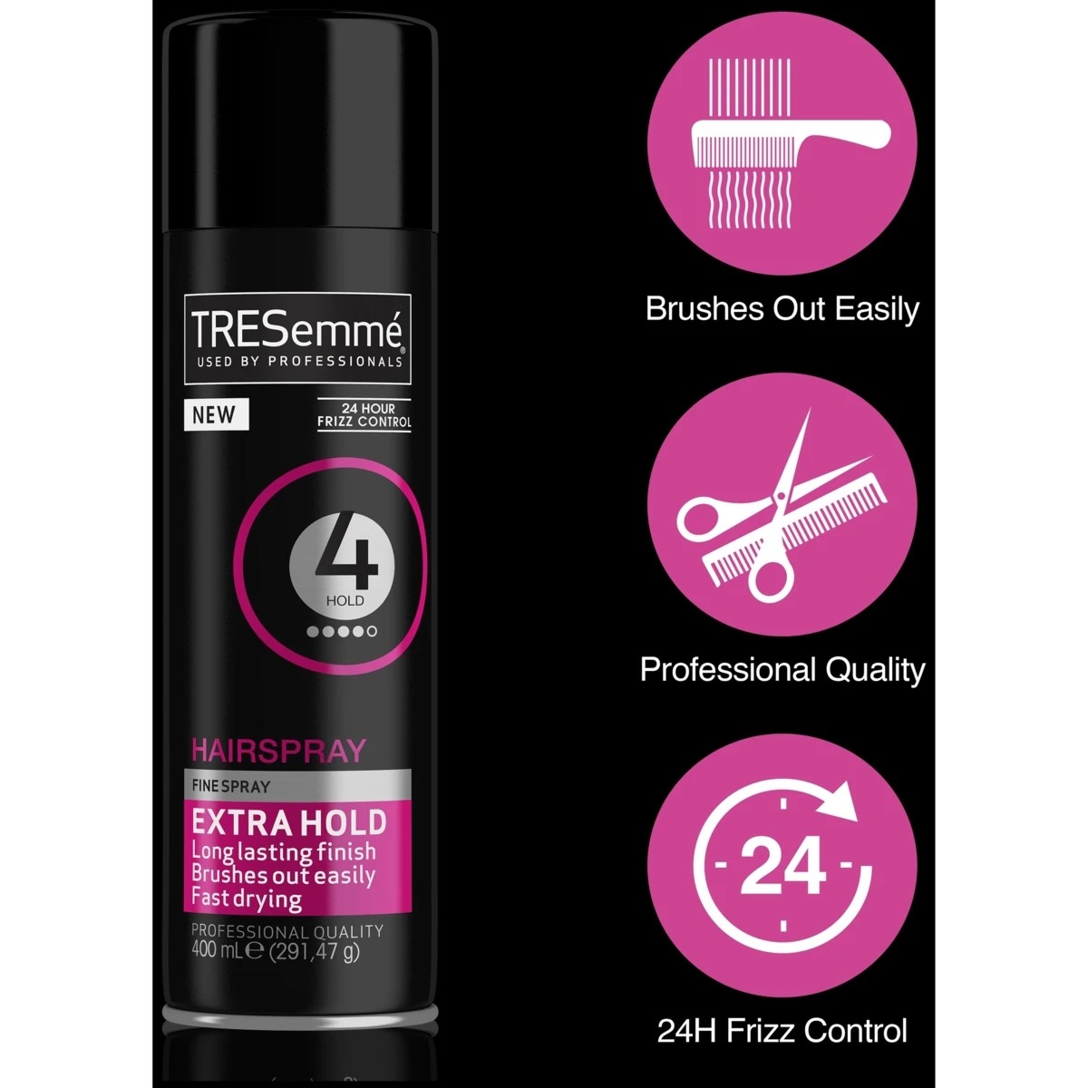 3 TRESemme Salon Finish Extra Hold Hairspray 360g, 3 of 6