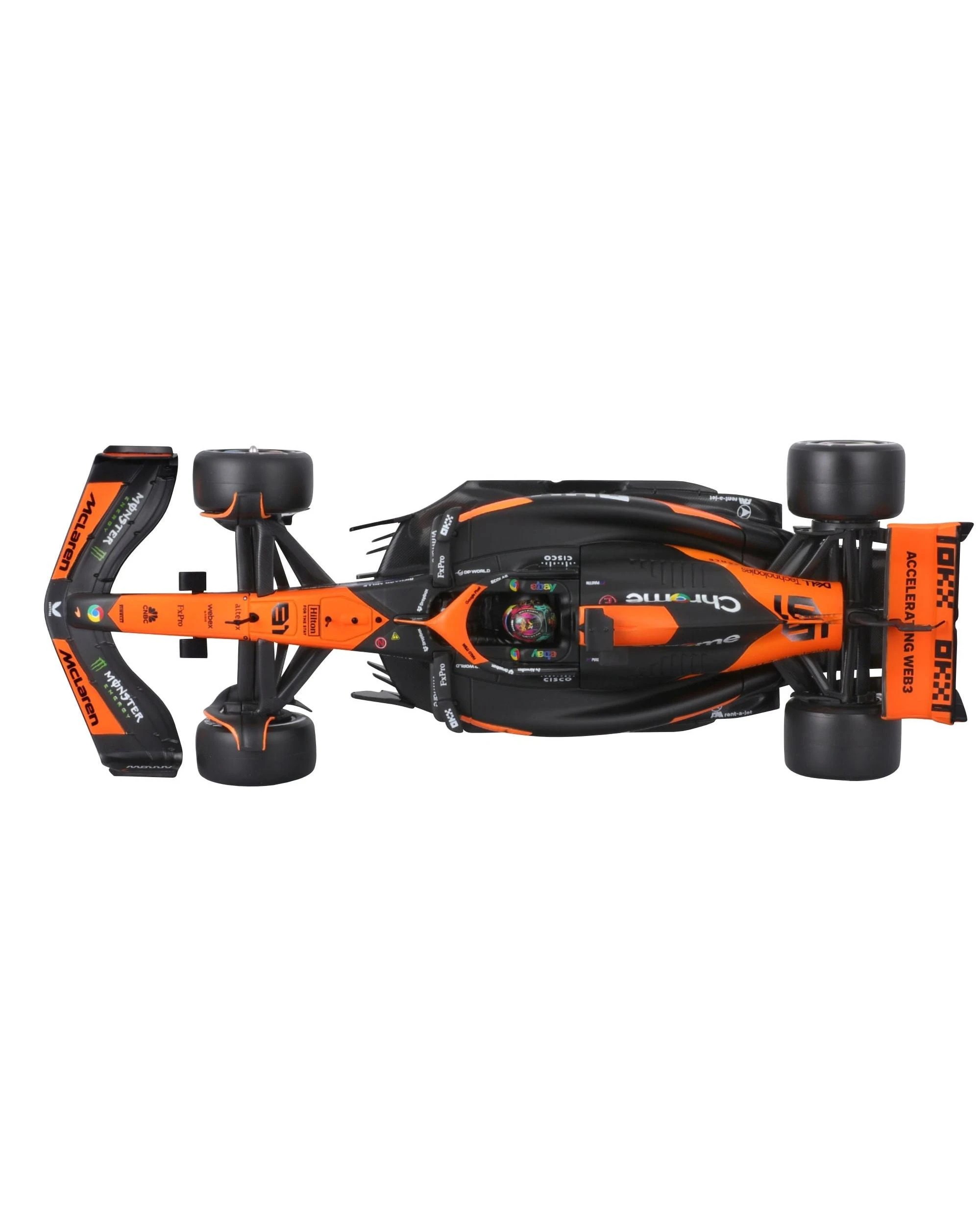 8 Bburago F1 2024 McLaren MCL38 #81 Piastri with Helmet 1:24 Diecast Model Kit, 8 of 10