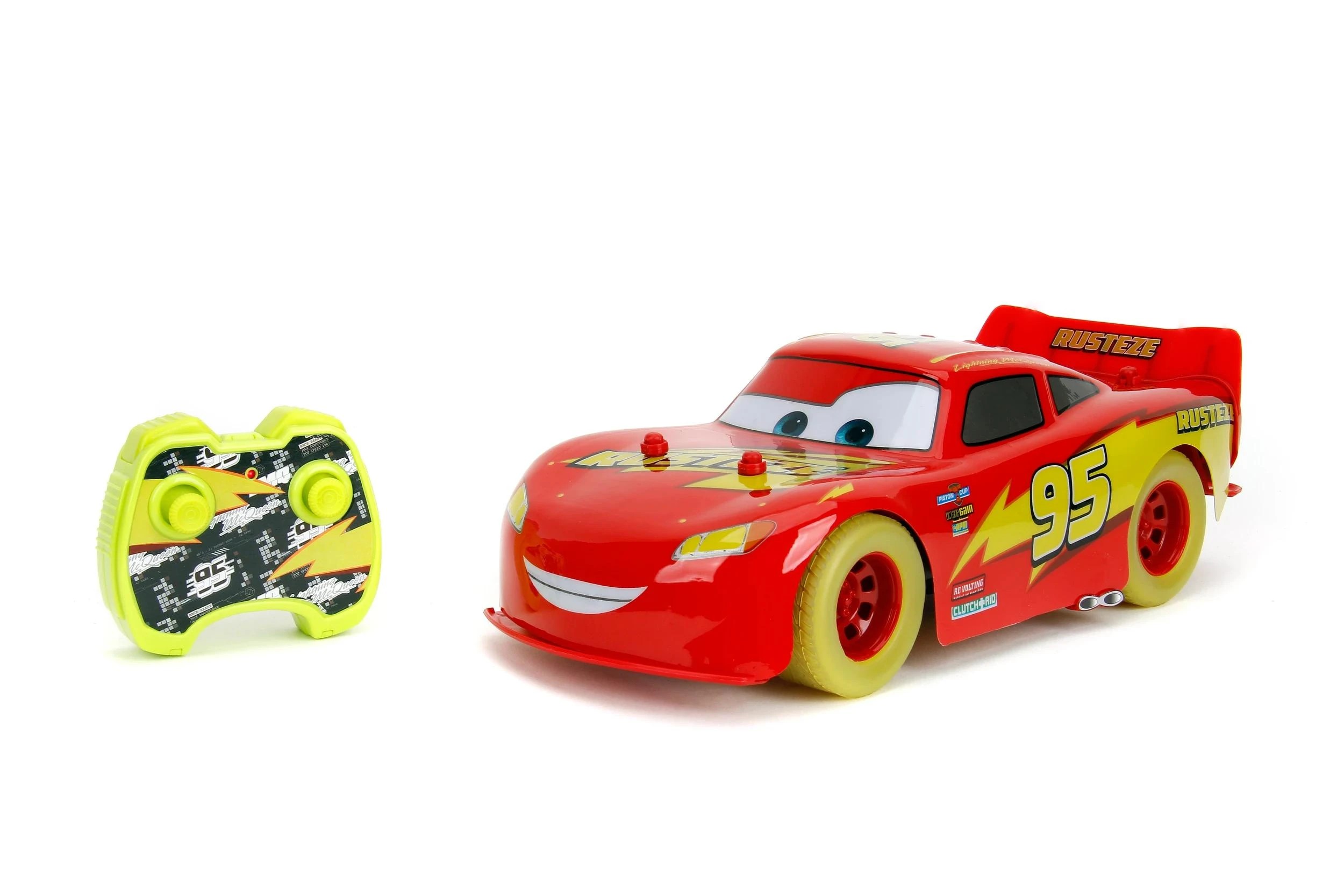 2 Disney Pixar Cars Glow Racers 1:14 Lightning - Red, 2 of 3