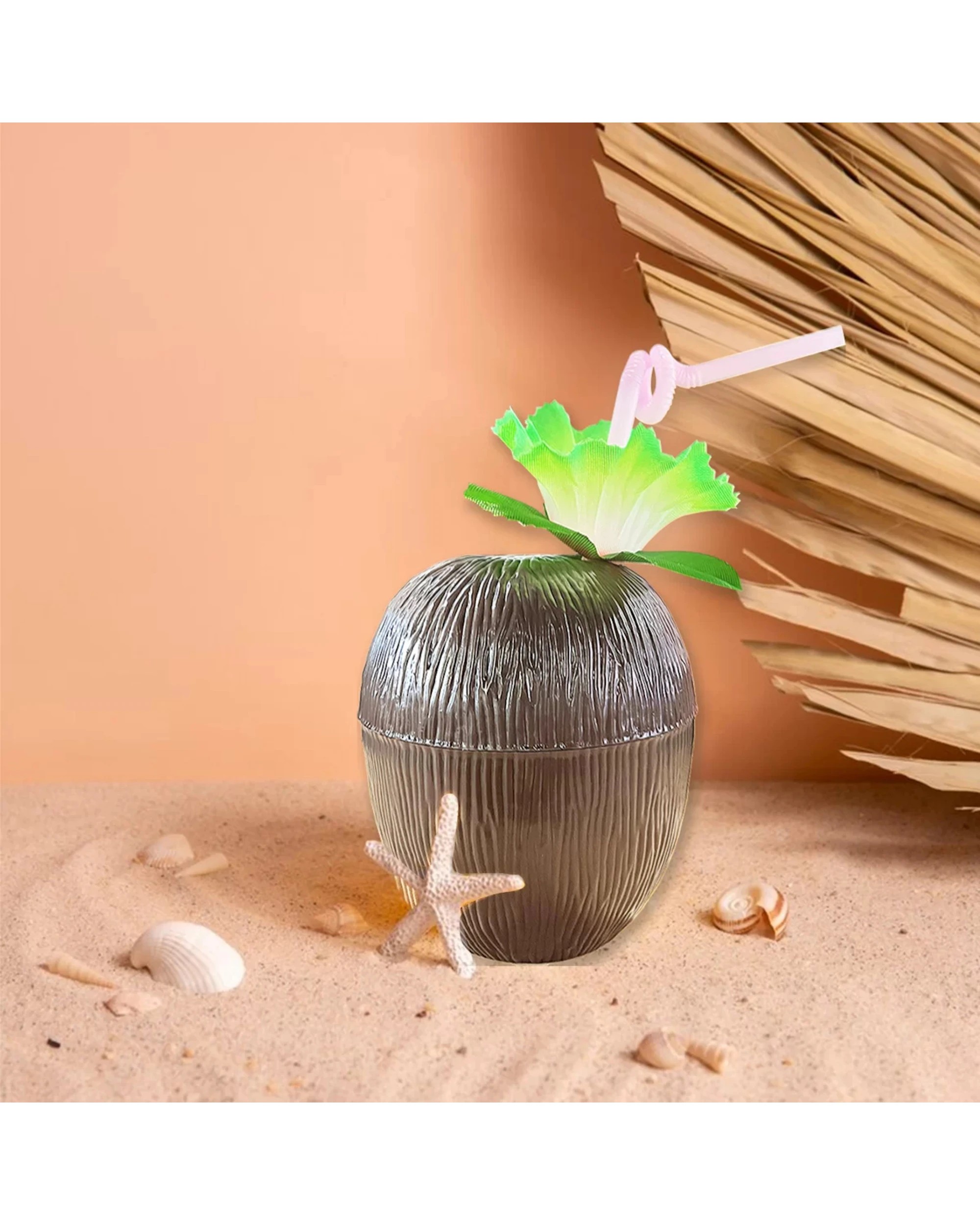 5 Partyrama Brown Novelty Coconut Cup - Brown, 5 of 5