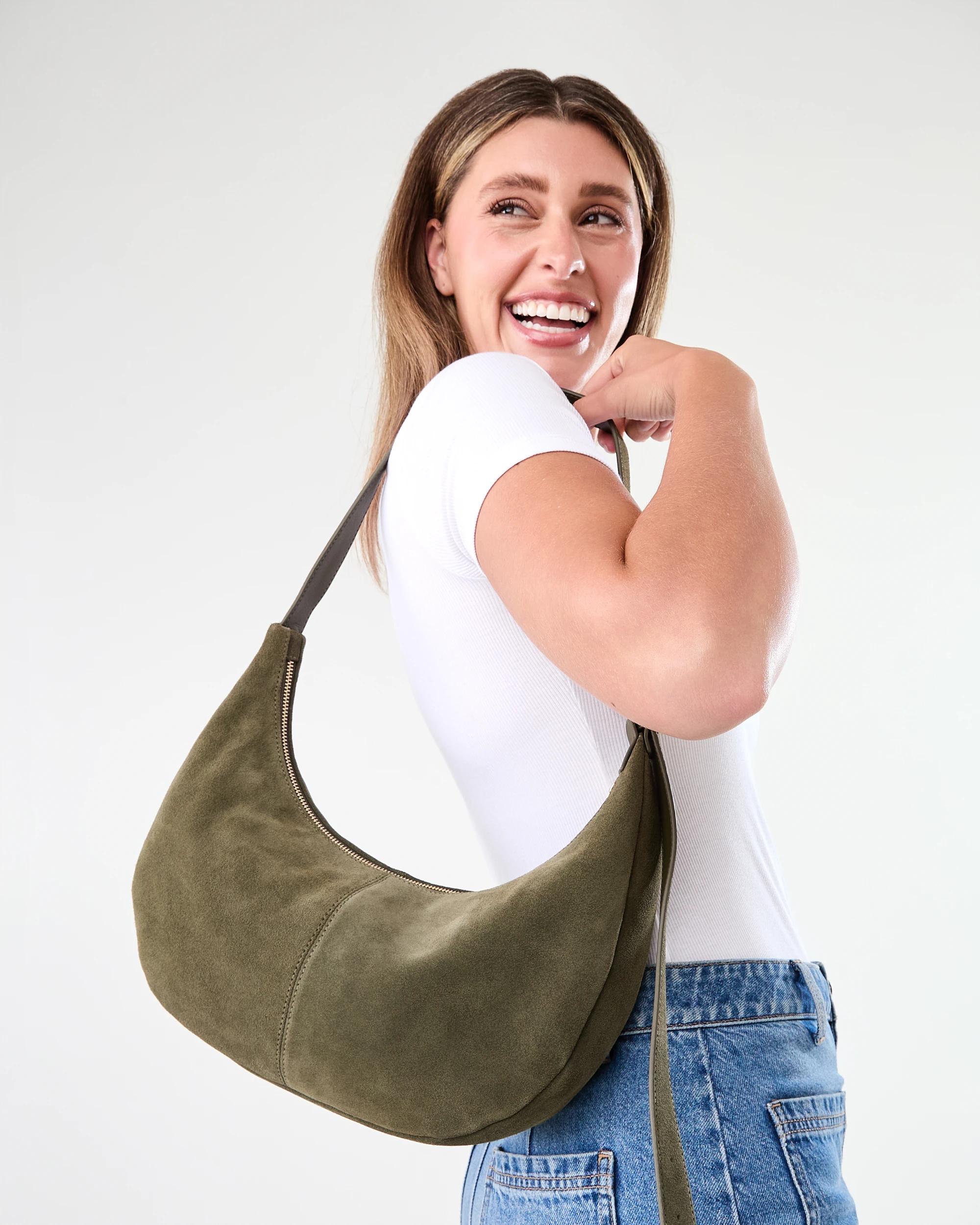 7 Leather Crossbody Bag Deep Sage, 7 of 7
