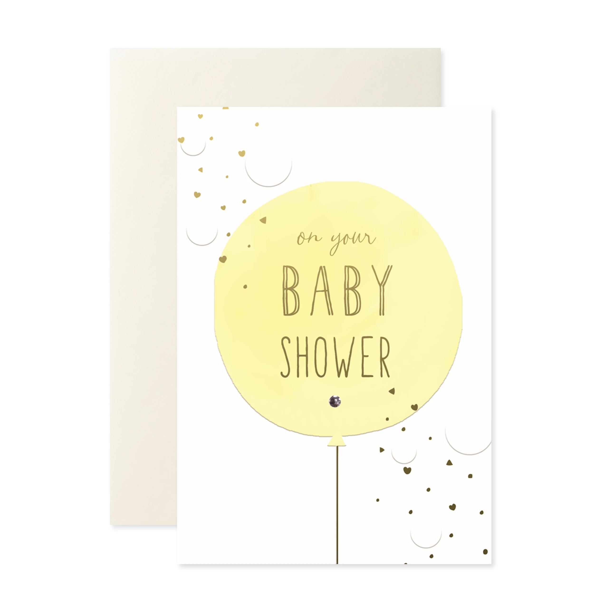 1 Hallmark Baby Shower Card - Yellow Balloon, 1 of 3