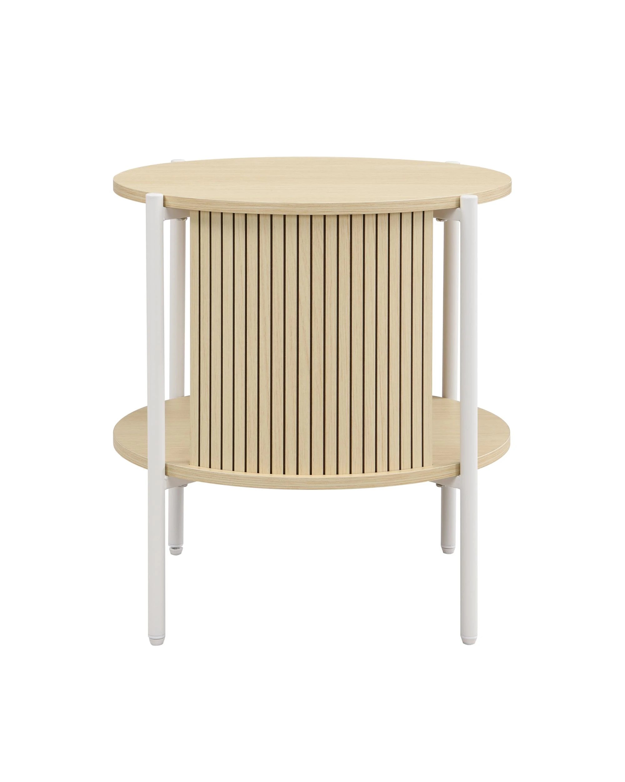 4 Kodu Side Table Round Light Oak - White, 4 of 8