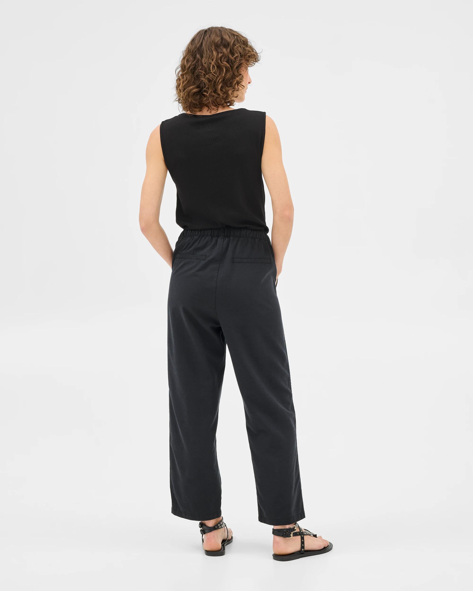 7 Target Straight Slub Pants BLACK, 7 of 7