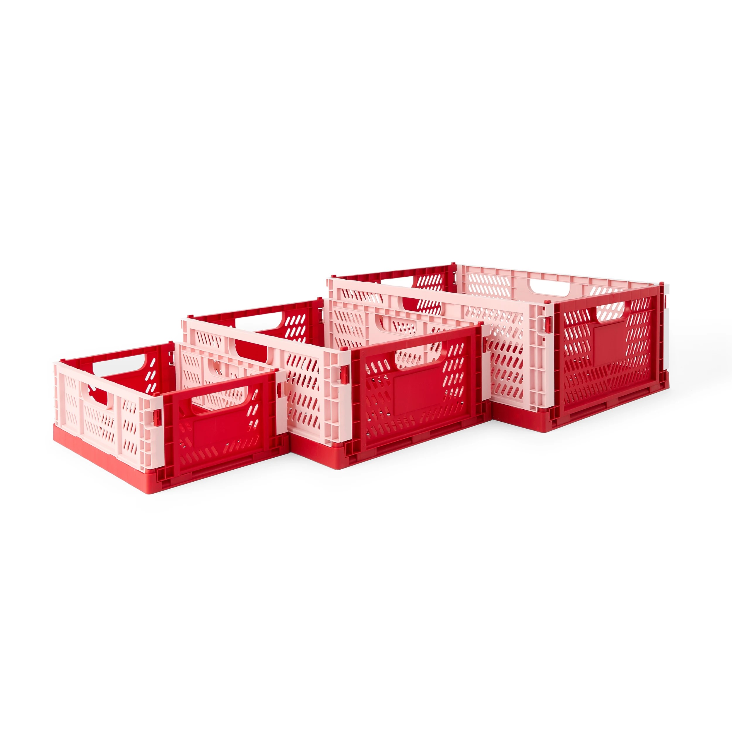 8 15L Collapsible Crate - Medium, Red, 8 of 8
