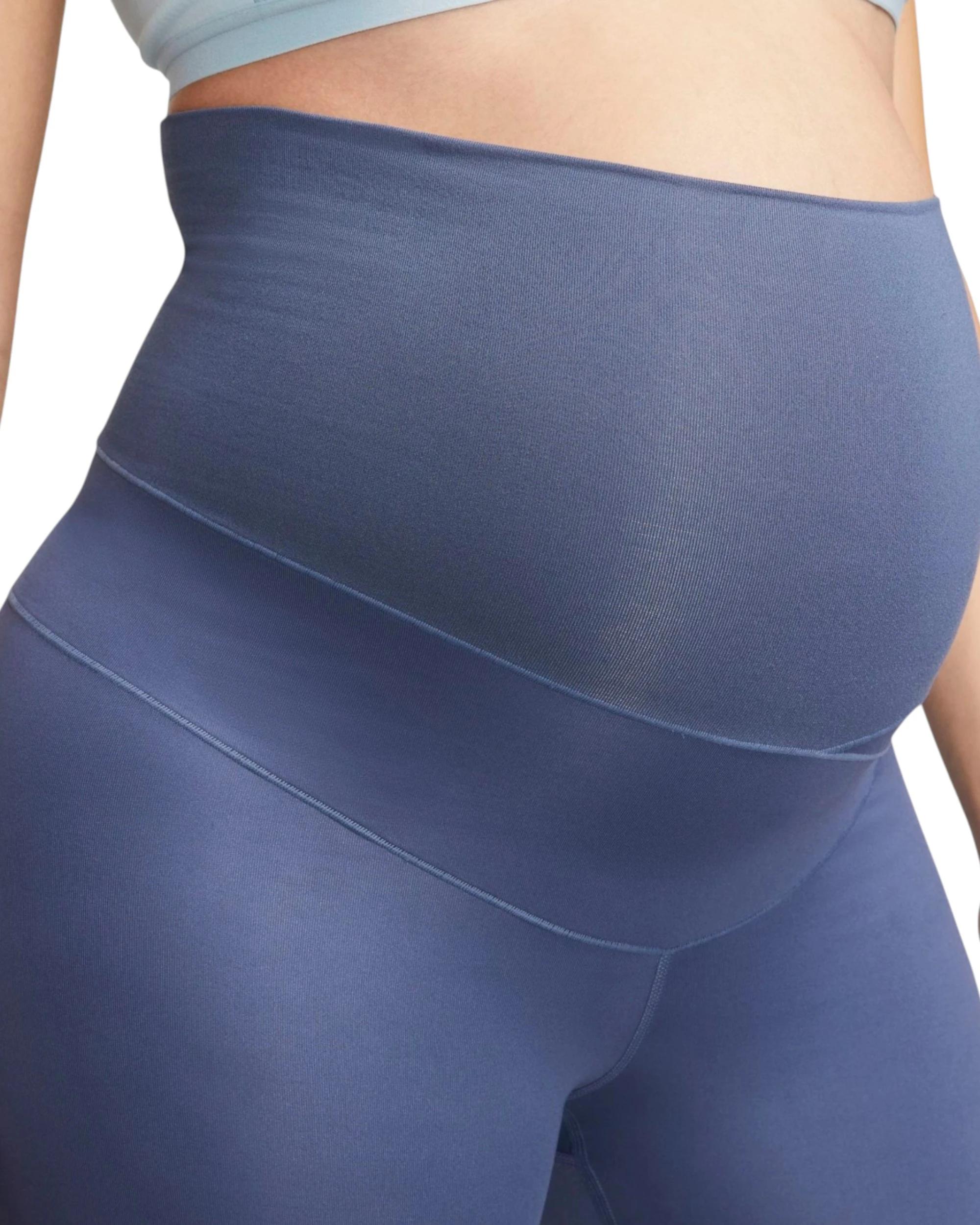 4 Nike Womens One High-Waisted Blue Leggings (Maternity) BLUE, 4 of 5