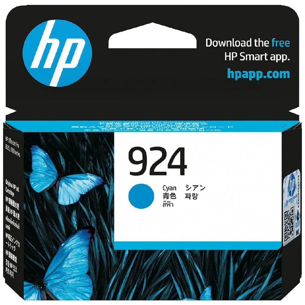 1 HP 924 Original Ink Cartridge Cyan, 1 of 6