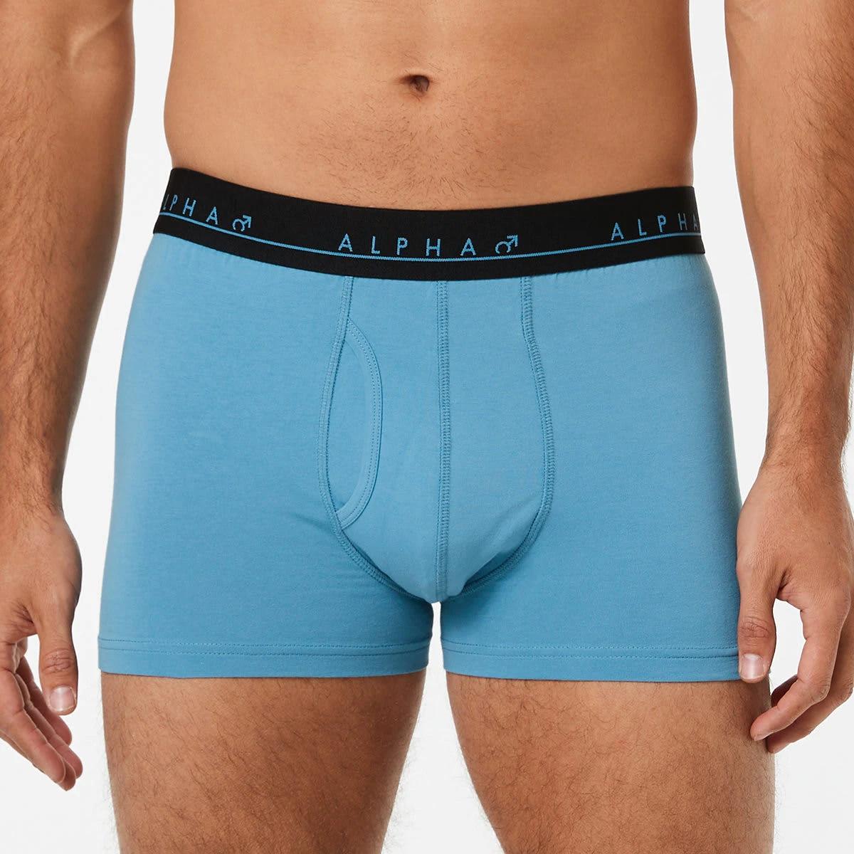 4 3 Pack Fly Front Plain Trunks Rednvyblue, 4 of 8