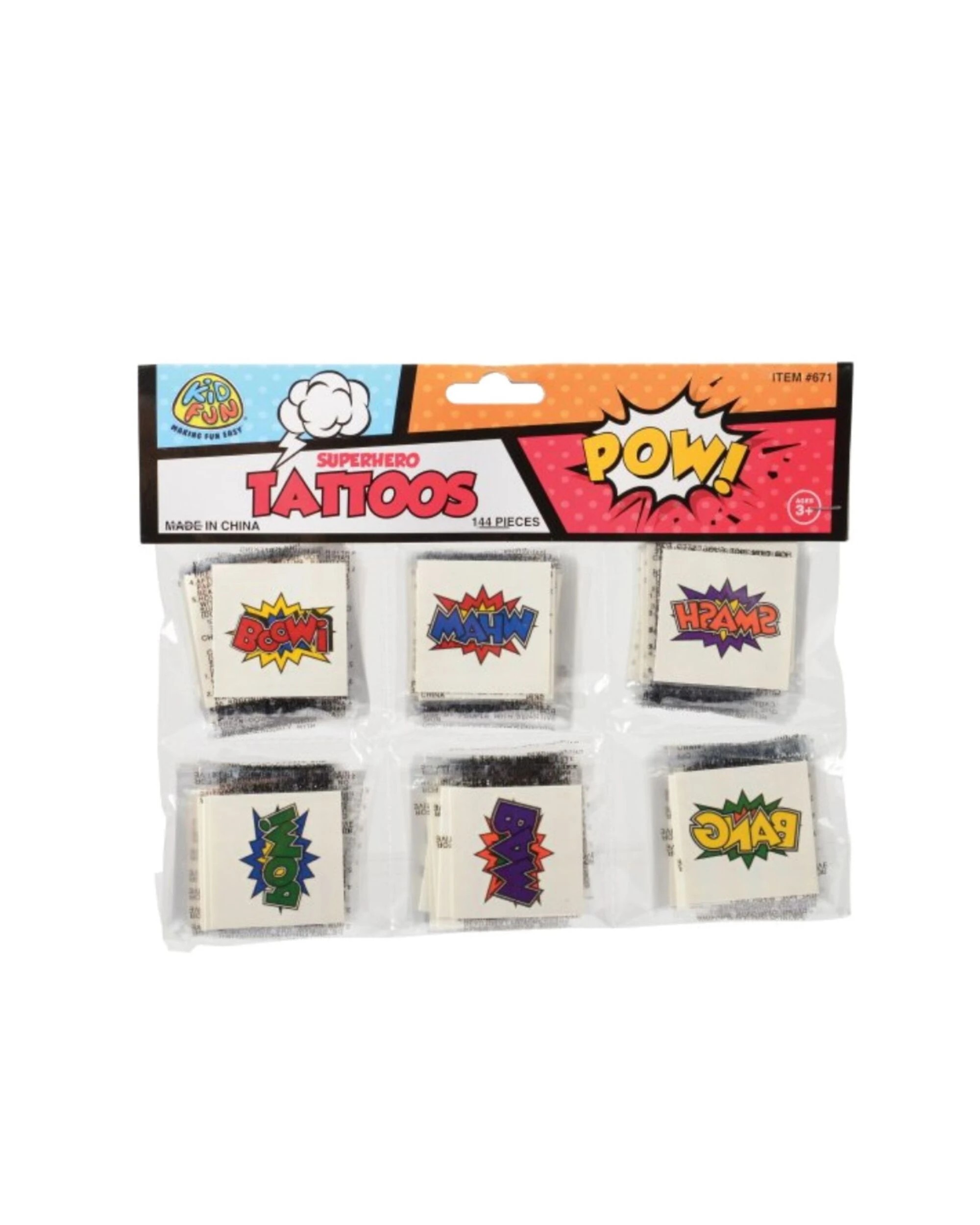 2 Partyrama Superhero Tattoos Pack of 144, 2 of 2