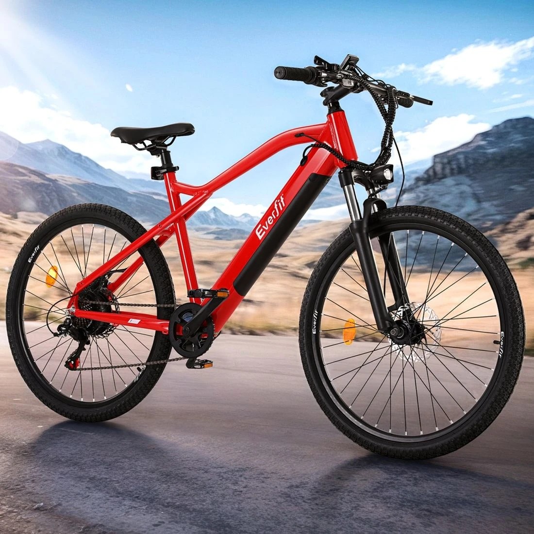 5 Everfit 26 Inch Electric Bike Mountain Bicycle eBike Built-in Battery 250W - Red, 5 of 5
