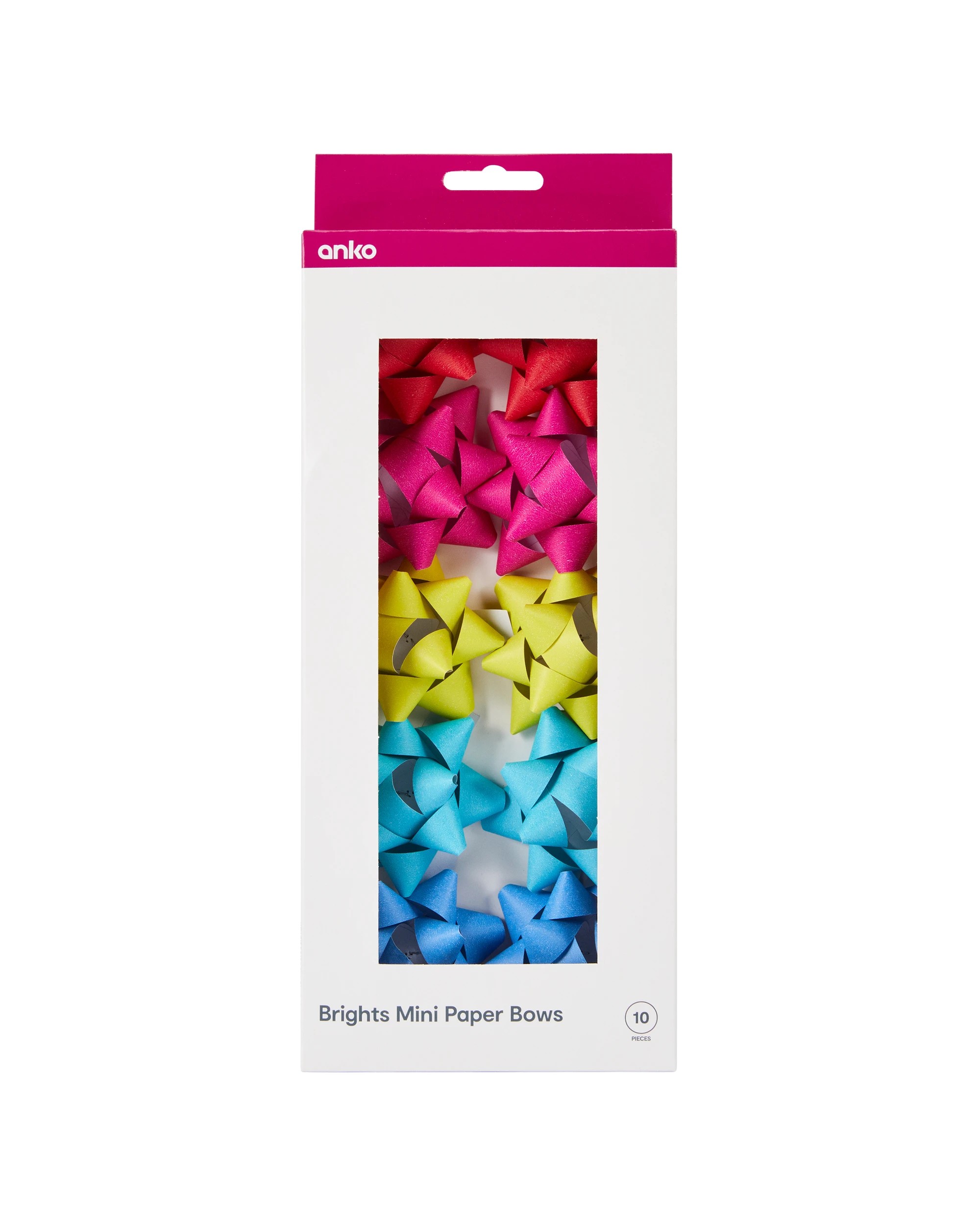 1 10 Piece Mini Paper Bows - Brights, 1 of 8