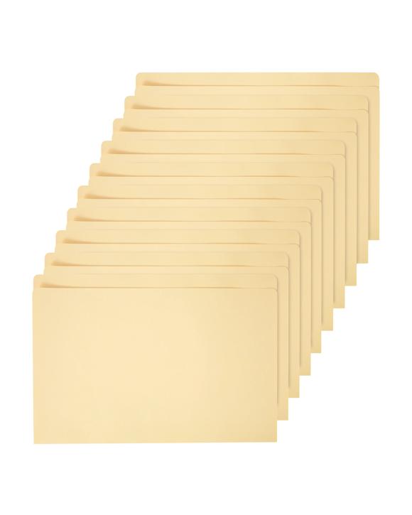 10 Pack Foolscap Manilla Folders