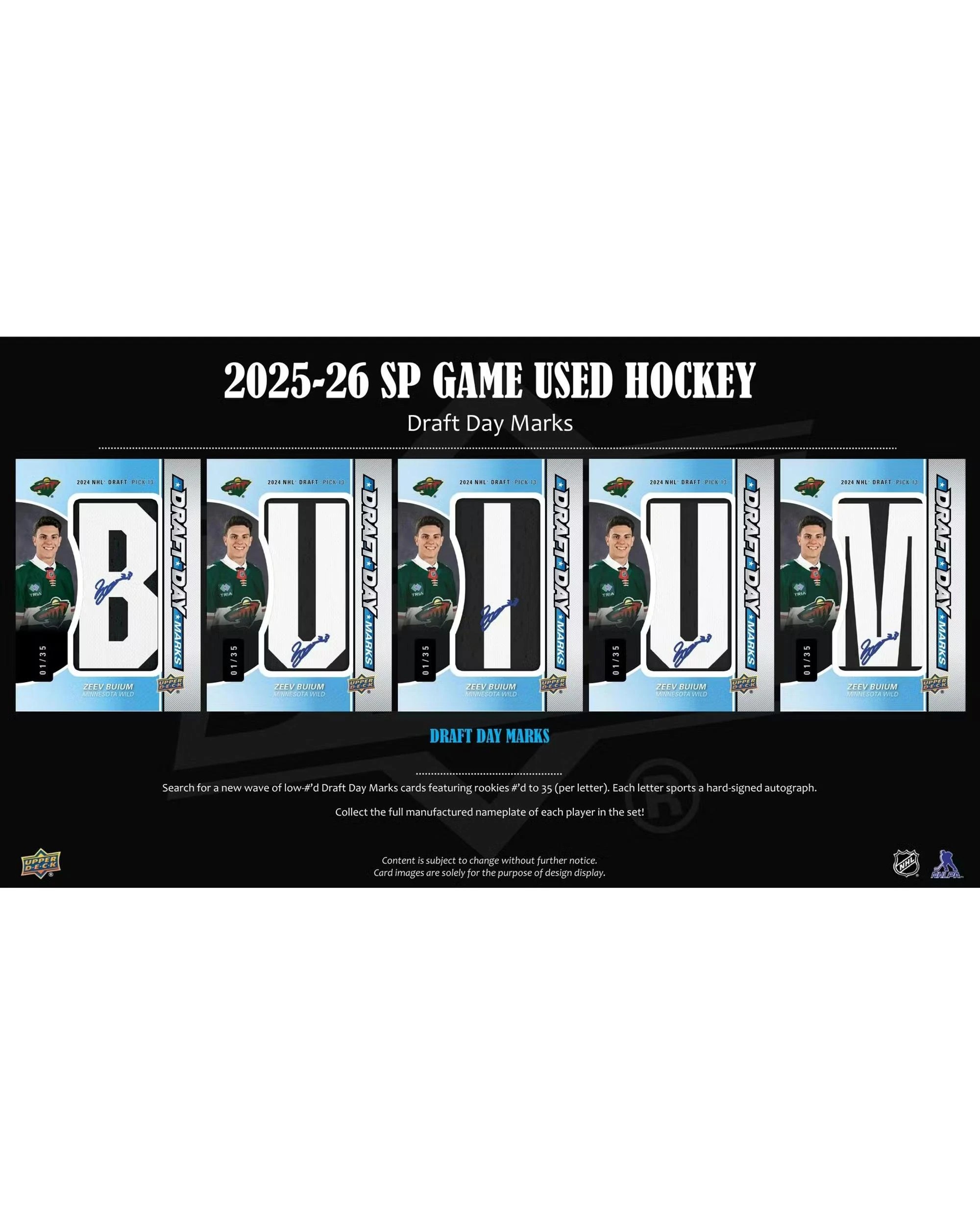 6 Upper Deck NHL 2025/2026 SP Game Used Hockey Hobby Box, 6 of 6