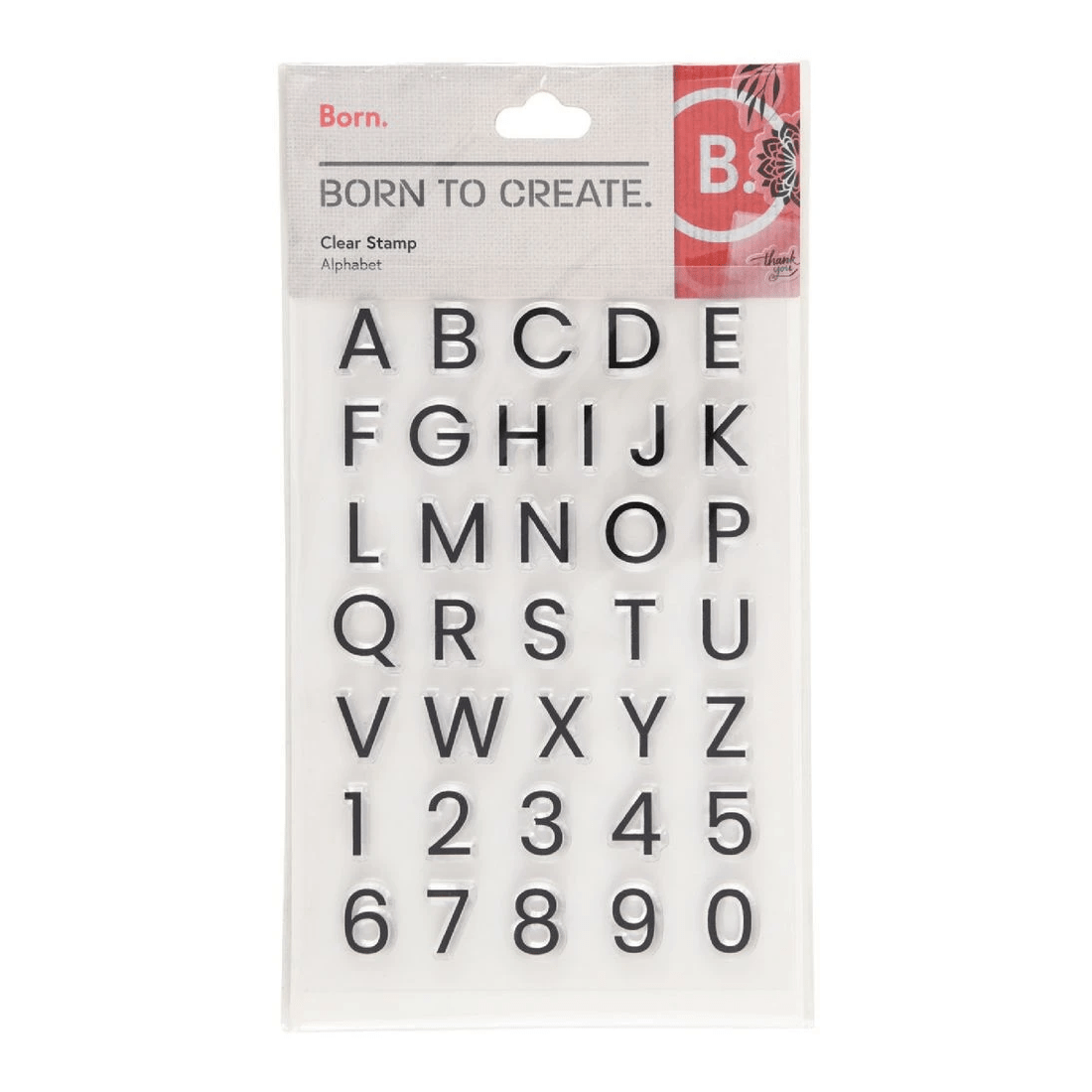 1 Born Clear Acrylic Sheet Stamps Alphabet Upper 105 x 155 mm, 1 of 2