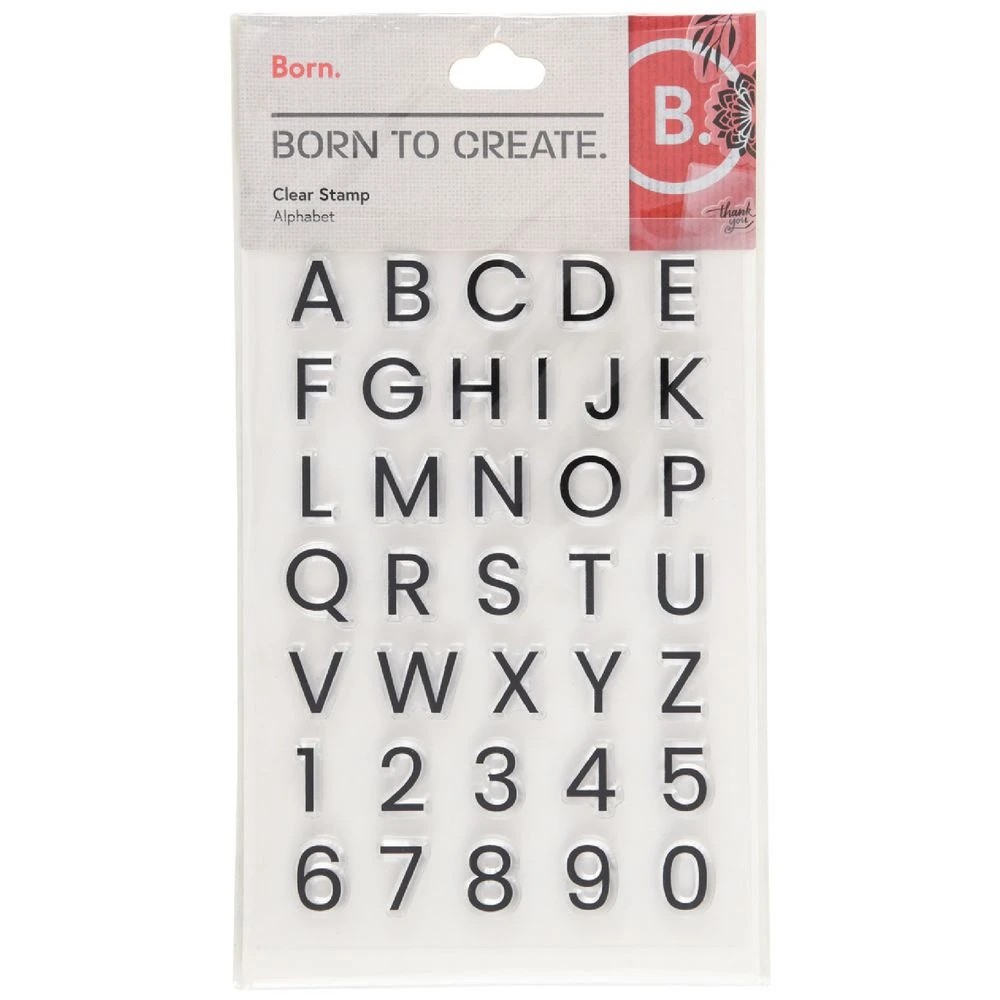 1 Born Clear Acrylic Sheet Stamps Alphabet Upper 105 x 155 mm, 1 of 2