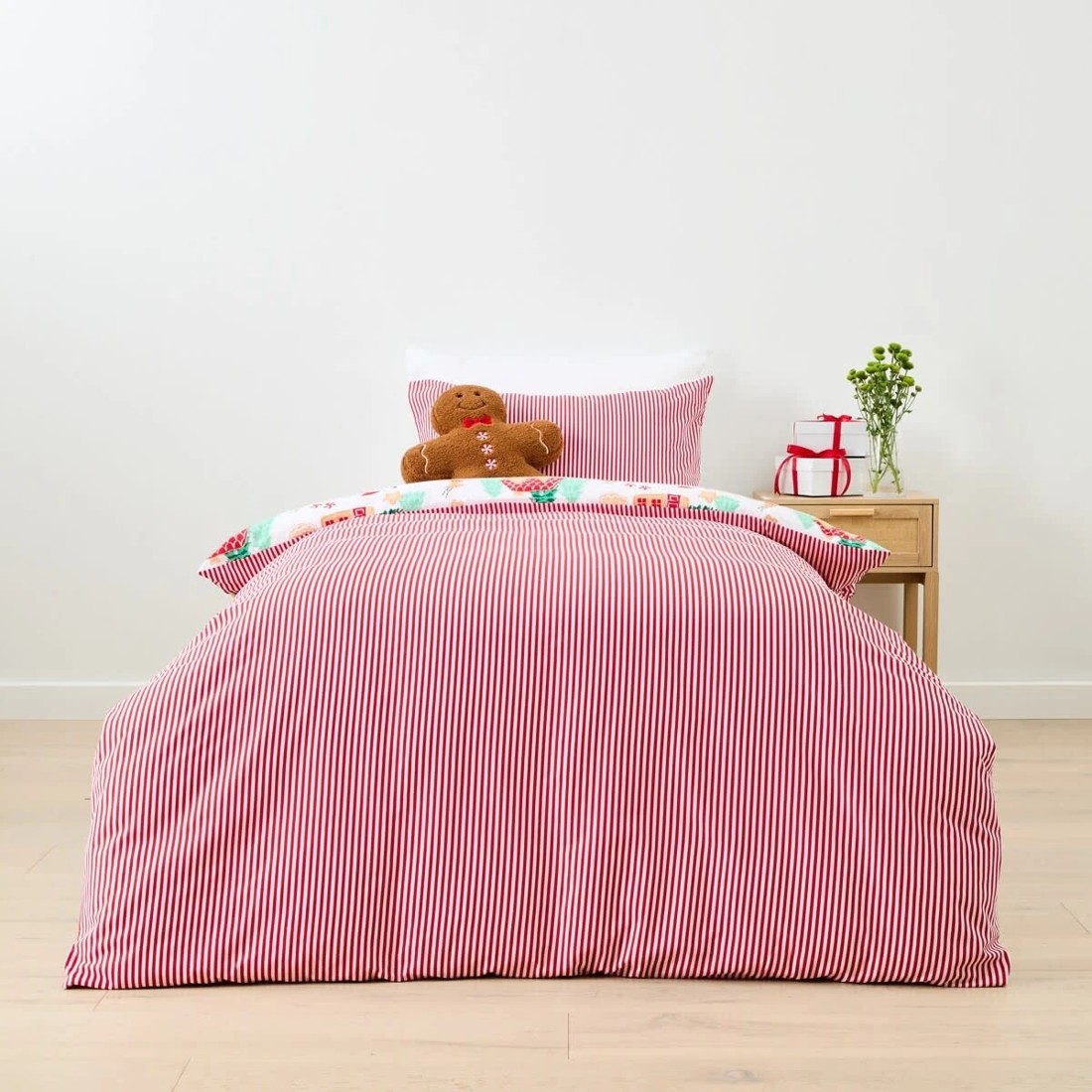 2 Gingerbread Cotton Rich Reversible Quilt Cover Set - Single Bed, 2 of 8