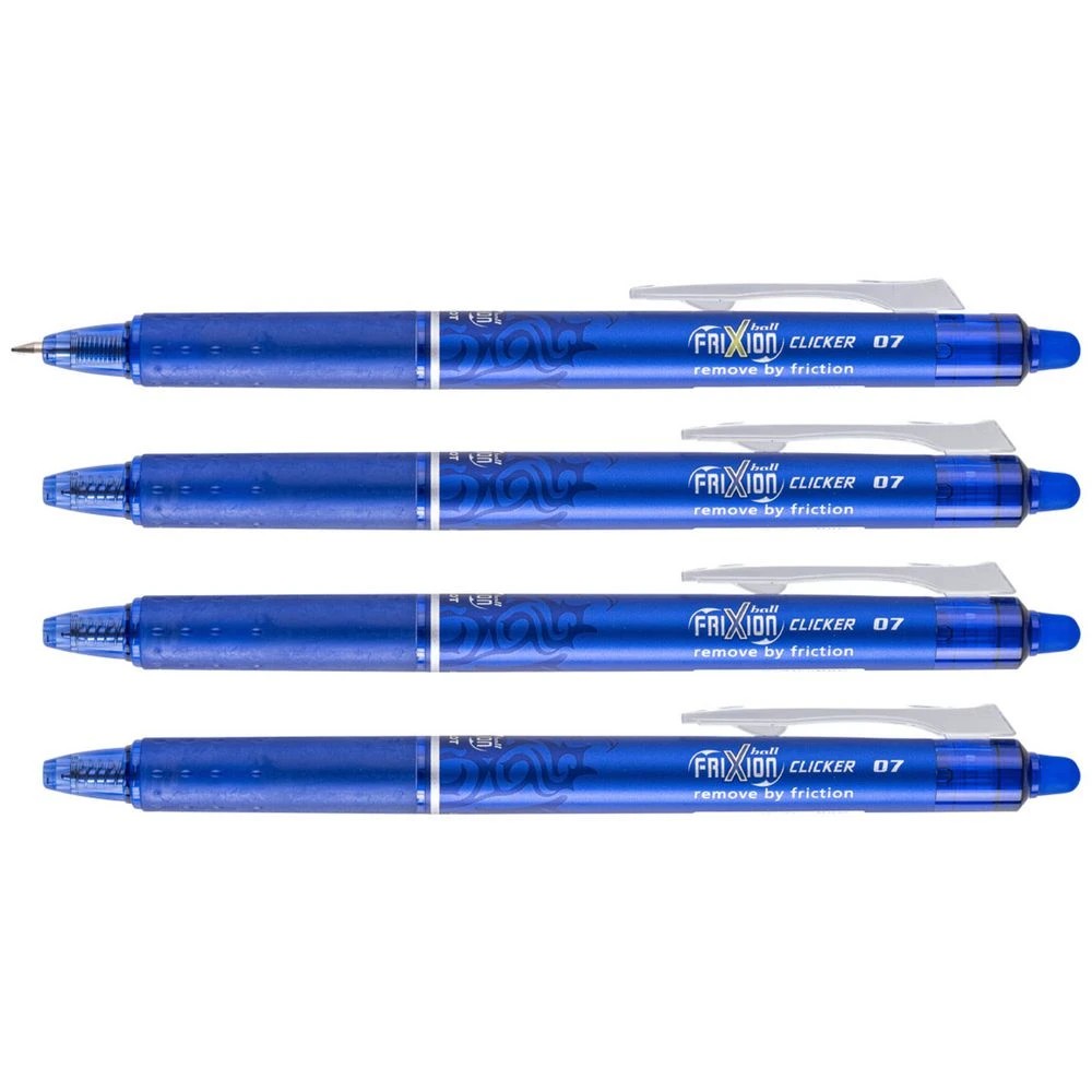 3 PILOT FriXion Clicker Erasable Gel Pen 0.7mm Blue 4 Pack, 3 of 9