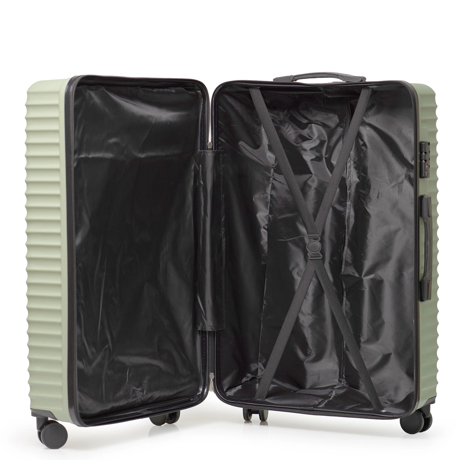 8 Milano Décor Atlantis Luggage 3 Piece Set TSA Lock Luxury Hard Case Travel Suitcase - Green, 8 of 9