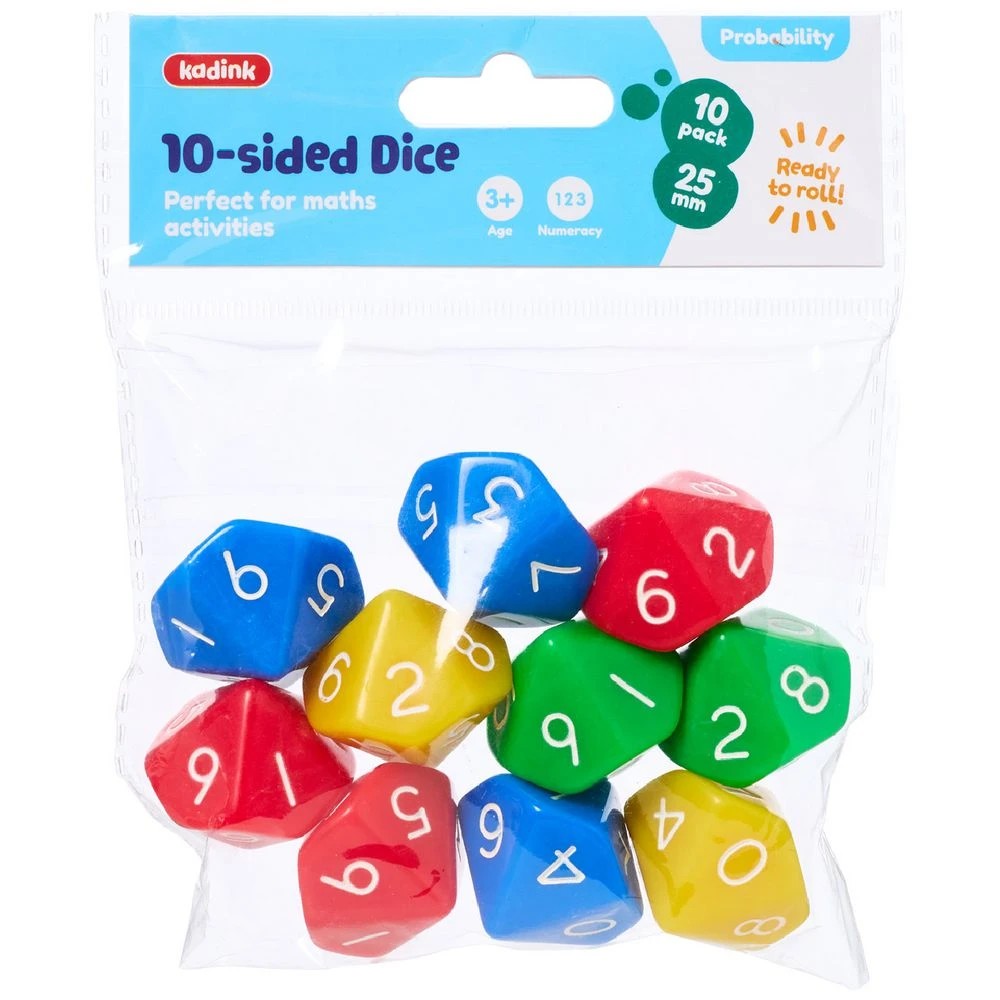 1 Studymate 10 sided Dice 10 Pack, 1 of 2