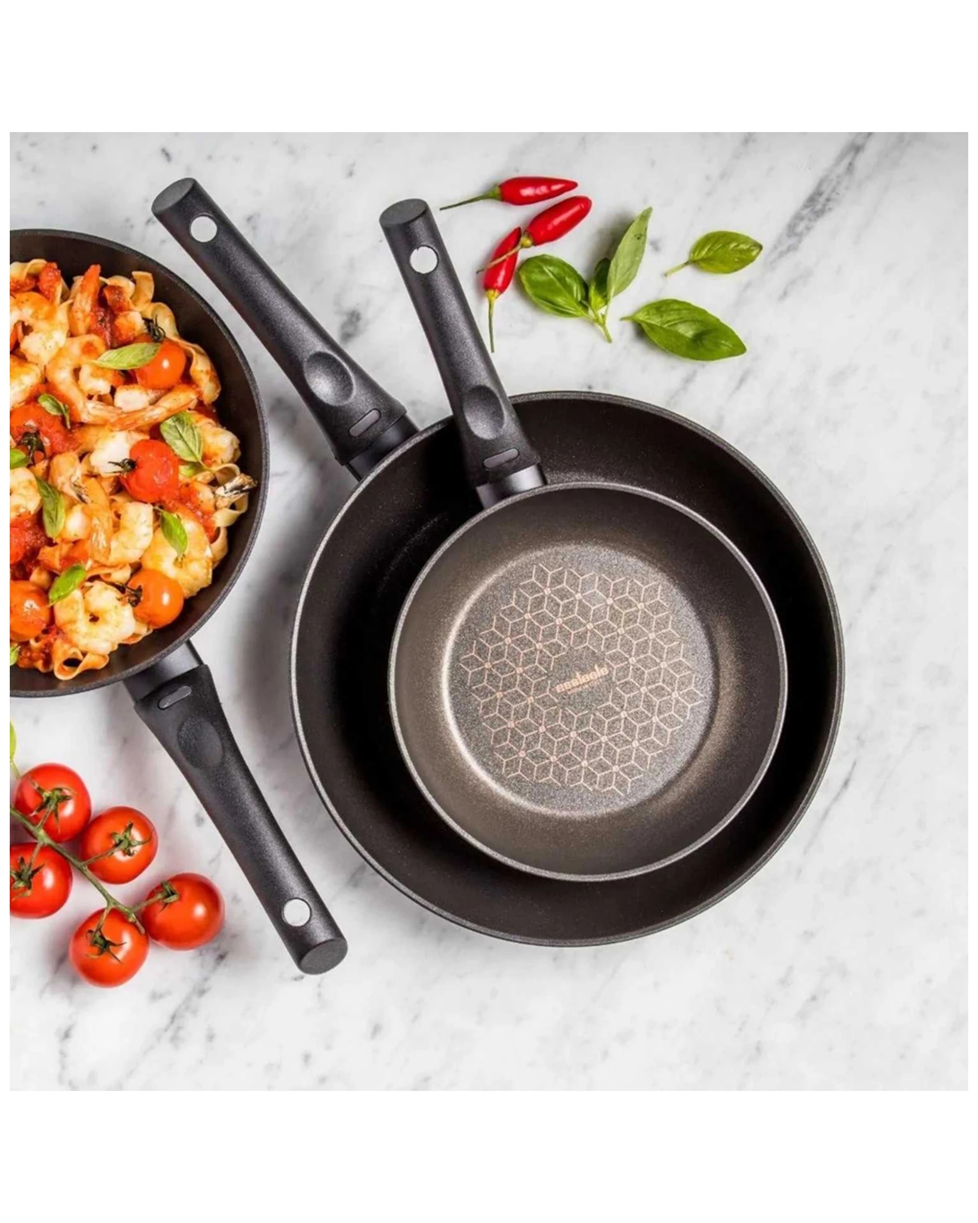 7 Essteele Per Salute Open French Skillet 24cm Diamond-Reinforced Nonstick - Black, 7 of 7