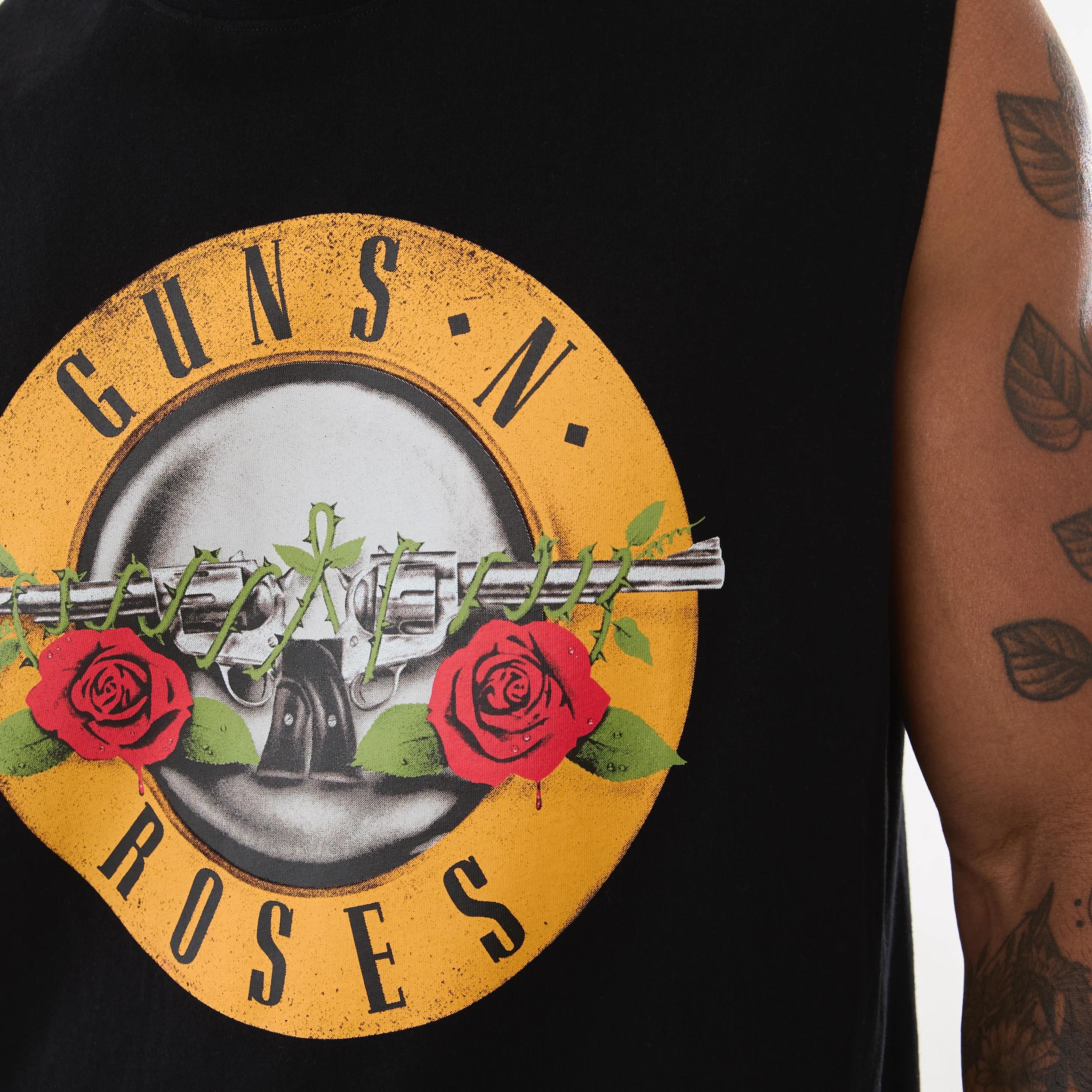 6 Guns N' Roses License Oversized Muscle BLACK, 6 of 6