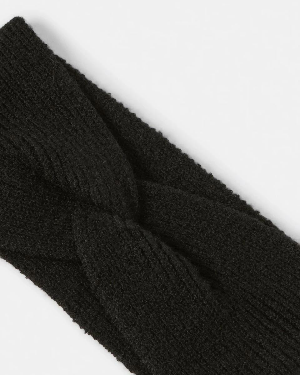 3 Fine Knit Headwrap Black, 3 of 3