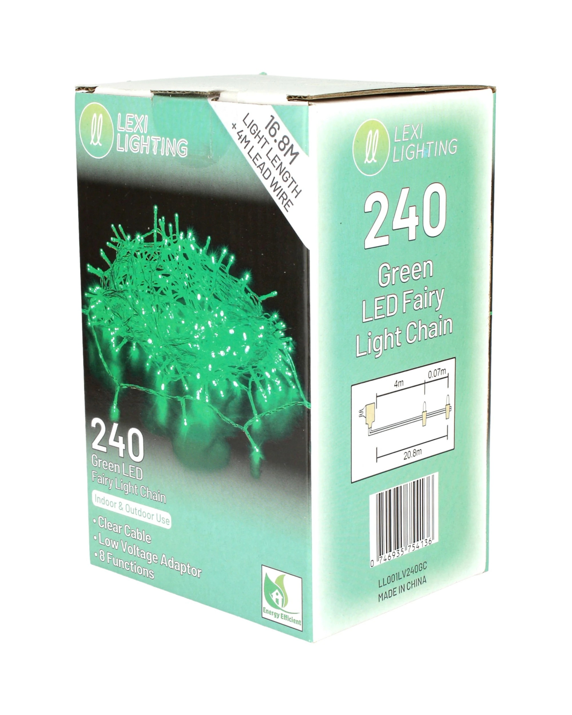 2 Lexi Lighting 240 Green LED Fairy Lights - Green, 2 of 2