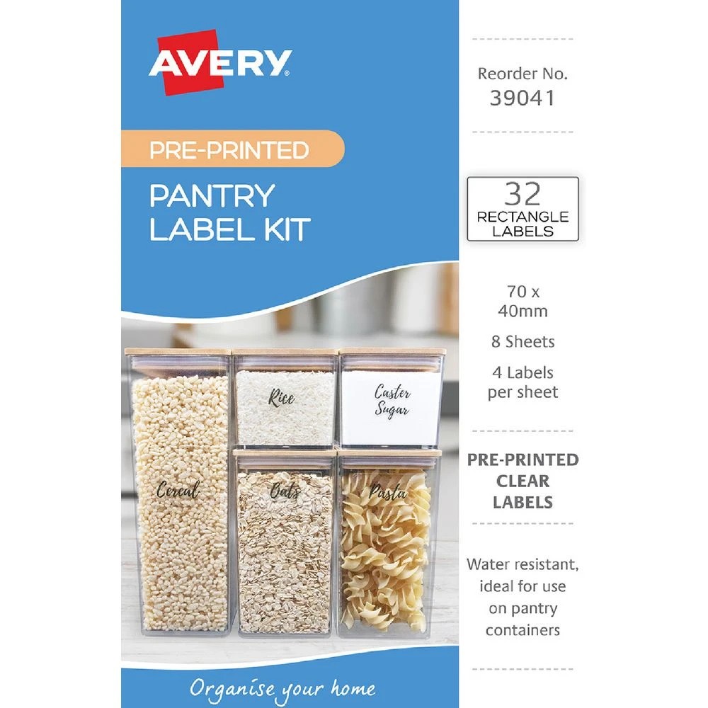 1 Avery 4UP Pantry Label Starter Kit 8 Sheets, 1 of 4