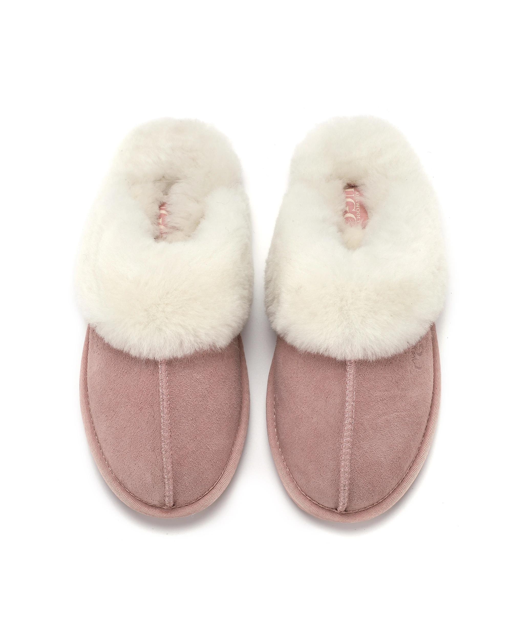 4 AUS WOOLI UGG Sheepskin Wool Shelley UGG Slippers PALEPINK, 4 of 6