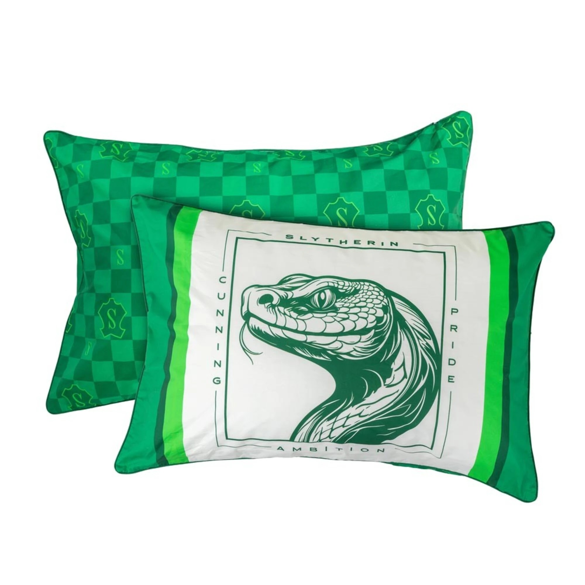 1 Harry Potter - Slytherin Portrait Checkered Pillowcase 2-Pack, 1 of 3