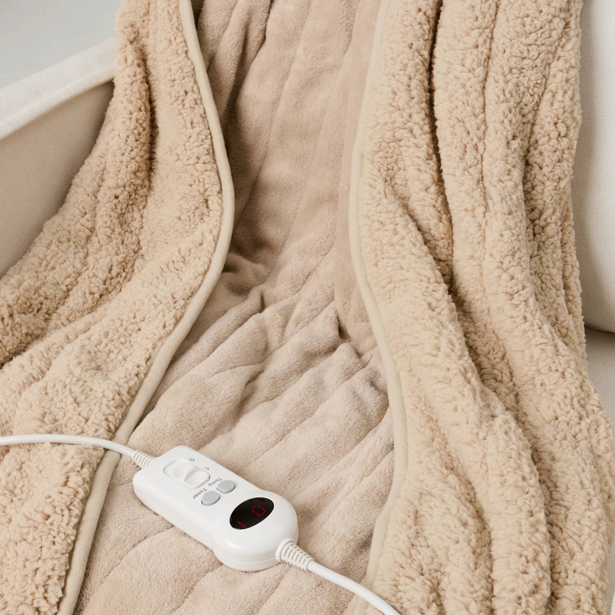 1 Heated Throw - Natural, 1 of 6