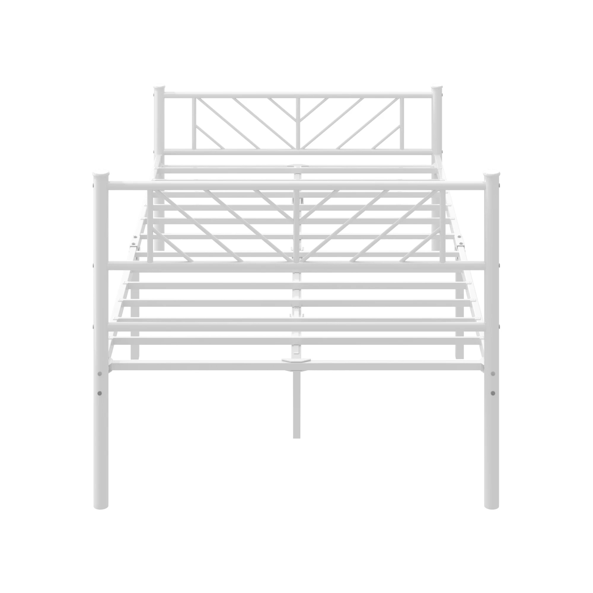 9 Oikiture Metal Bed Frame King Single Size Metal Base Mattress Platform - White, 9 of 9