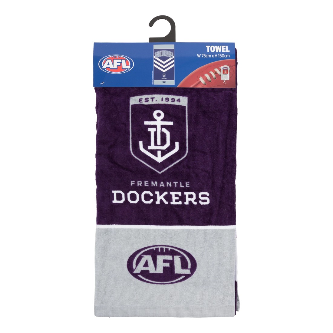 3 AFL Fremantle Dockers Cotton Beach Towel, 3 of 4