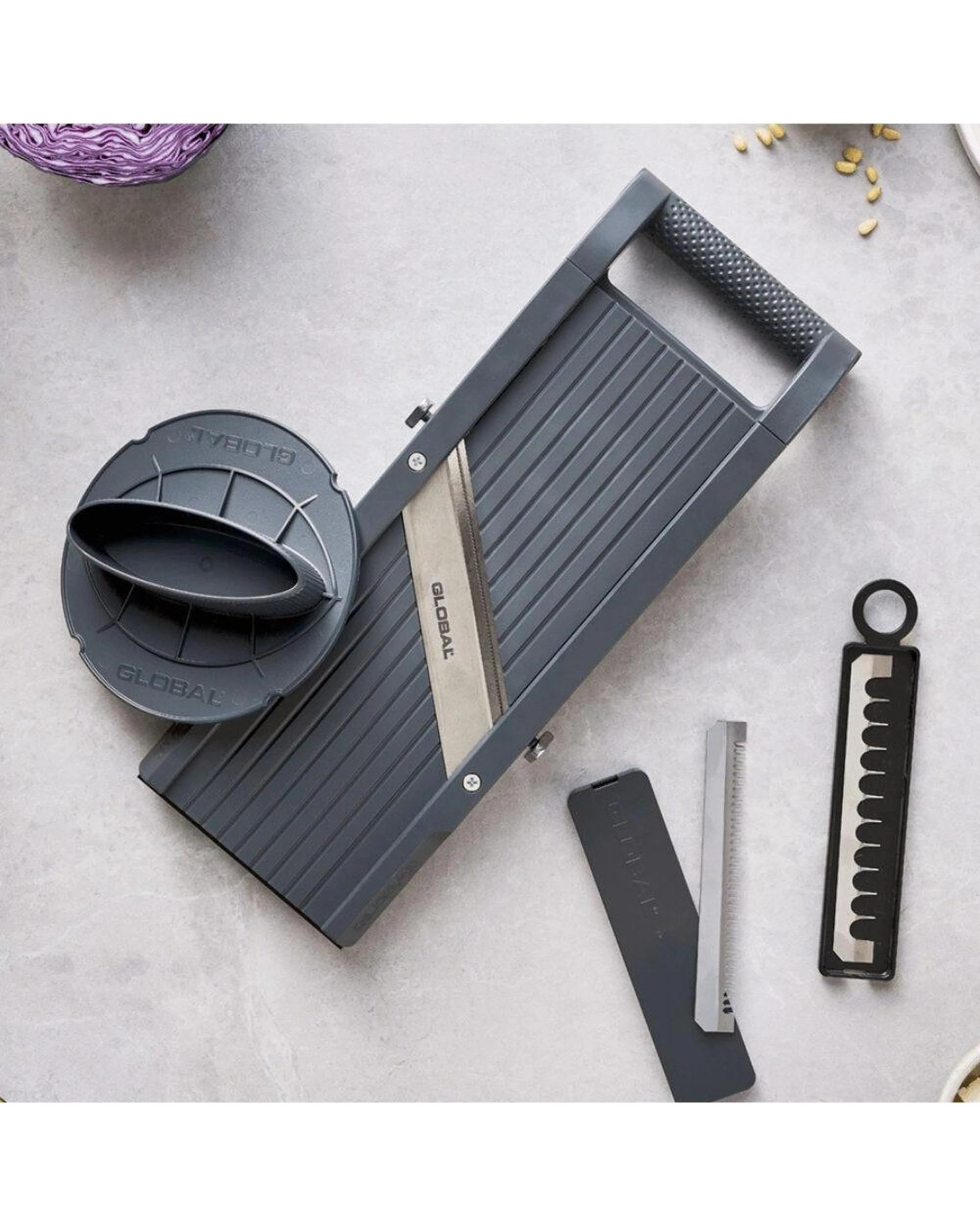 4 Global Mandoline Slicer 95mm  Vegetable Garnish Slicer Sharp, 4 of 5