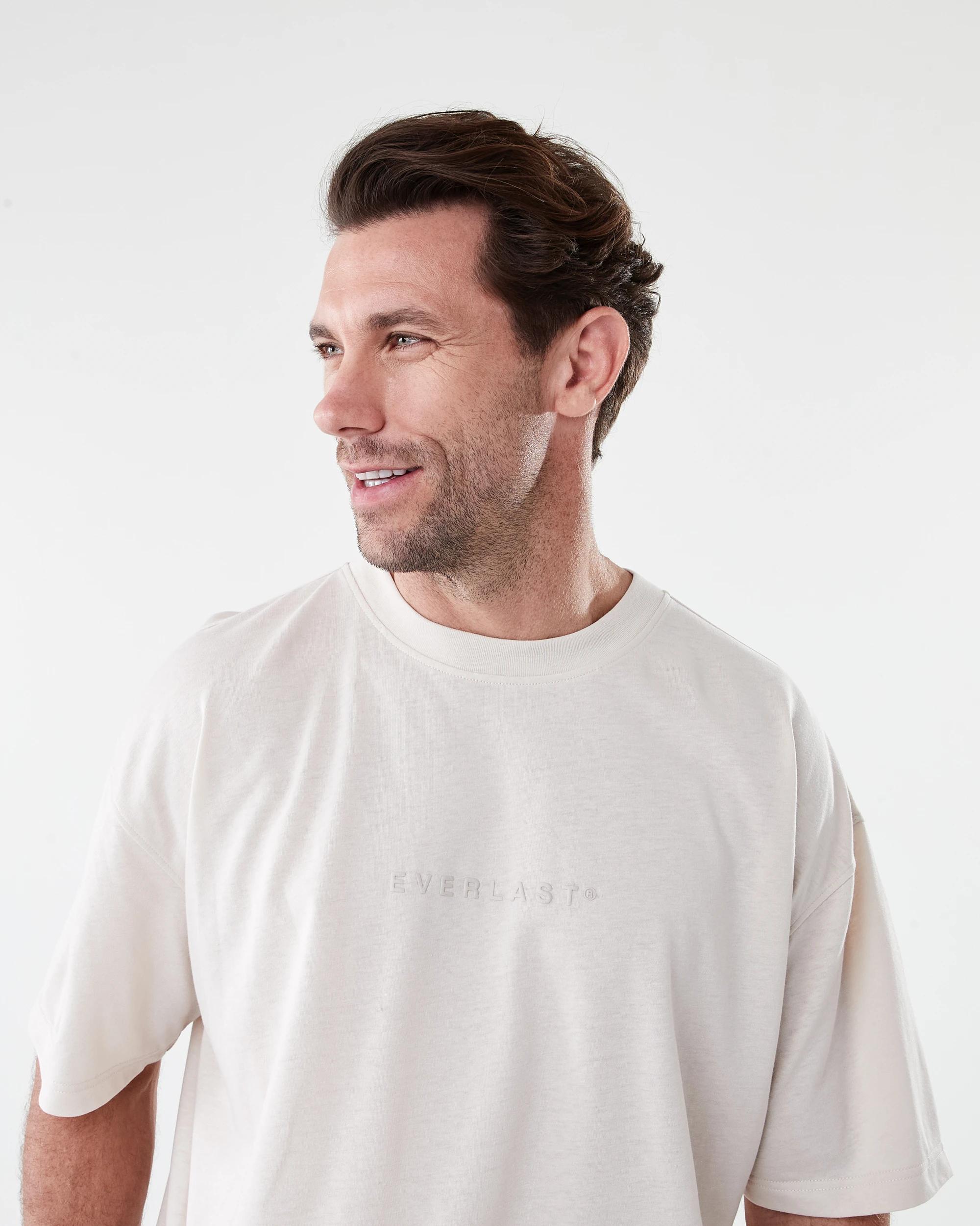 4 Everlast Mens Athletic Crew Neck T-shirt Stone, 4 of 8