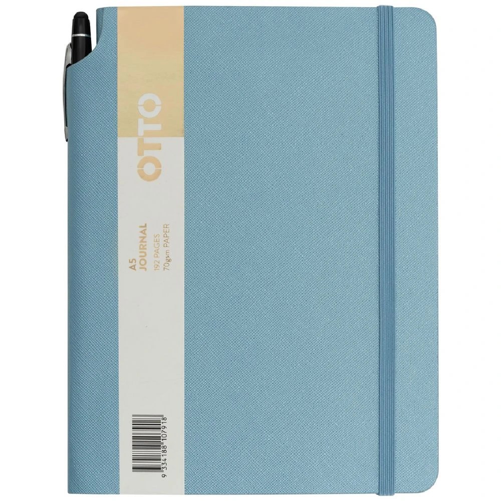 1 Otto A5 Criss Cross Journal 192 Pages with Pen Blue, 1 of 5
