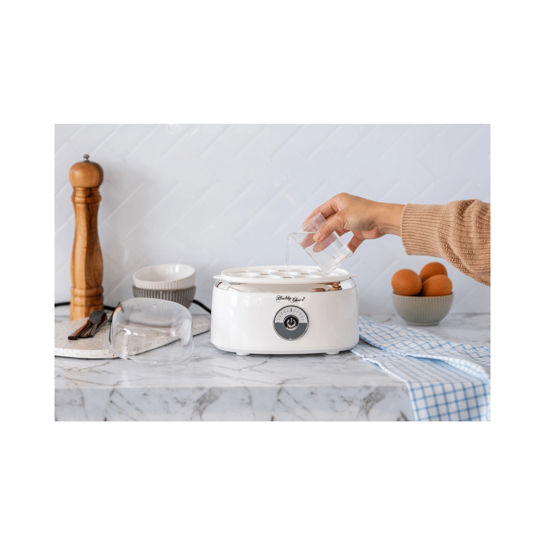 5 Healthy Choice Electric Egg Steamer, Fits 7 Eggs &amp;amp; Cooked Perfectly, 5 of 7