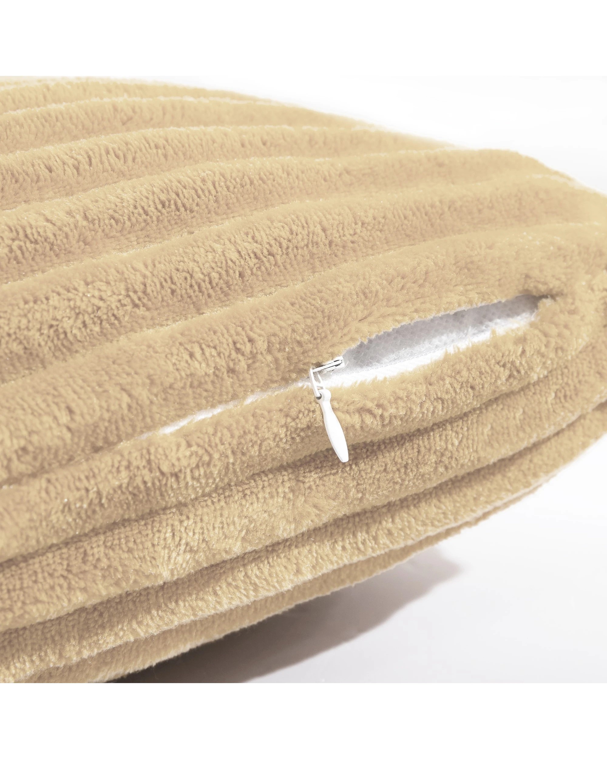 4 Dreamaker Signature Embossed Corduroy Fleece Cushion 45x45cm - Natural Fawn, 4 of 7