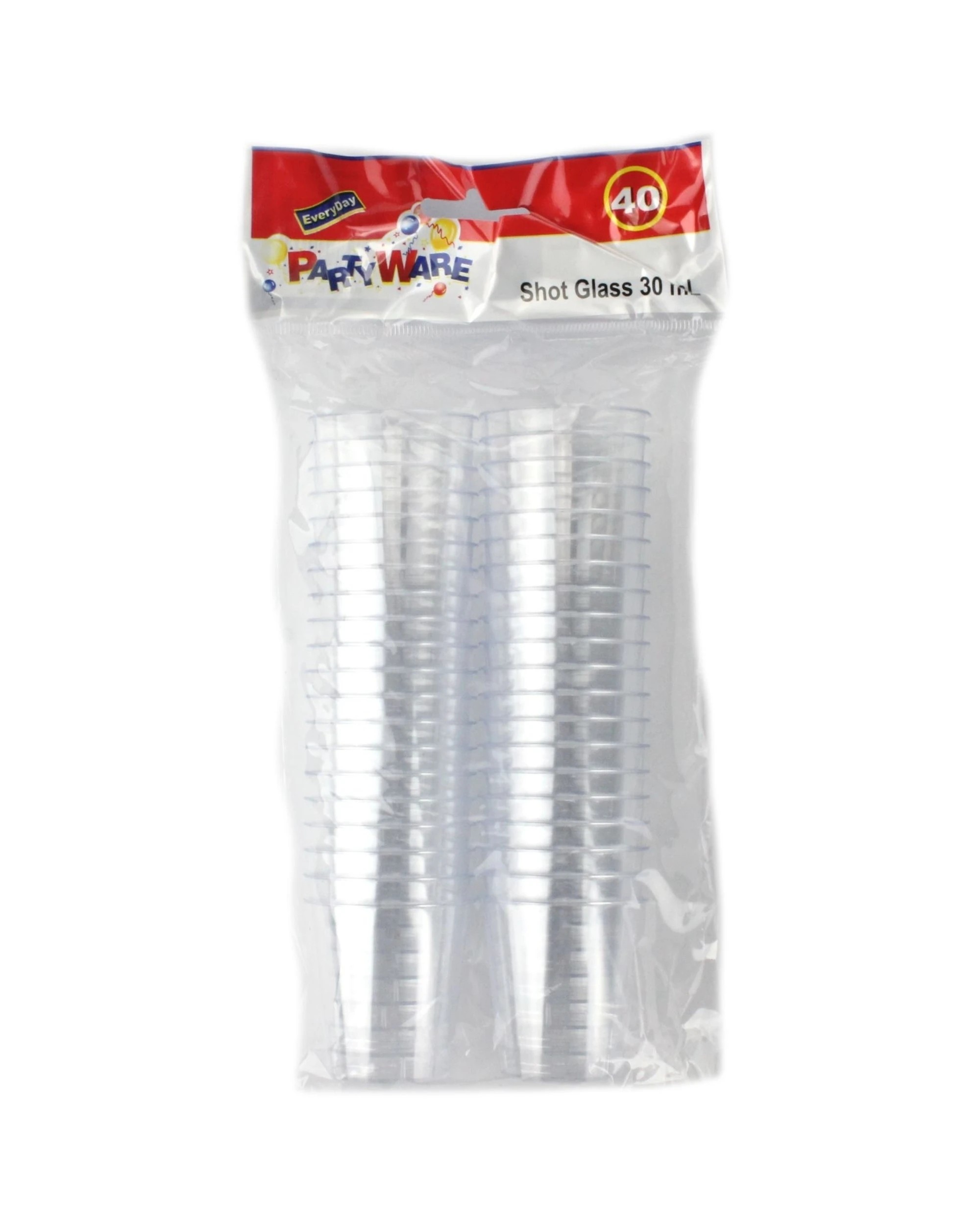 2 Partyware Clear Plastic Shot Glasses Pack of 40, 2 of 2