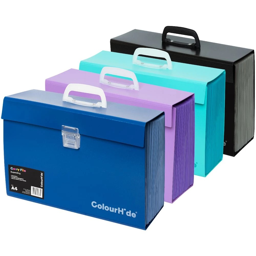 3 Colourhide Expanding Carry File Black, 3 of 3