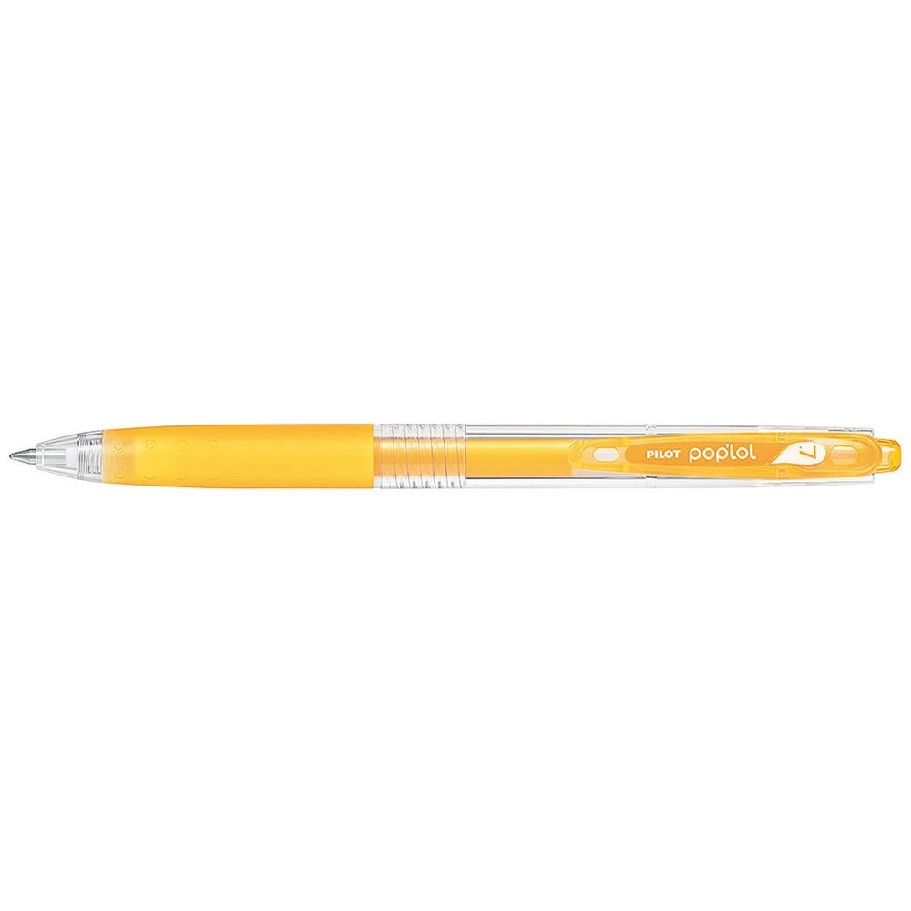 1 PILOT Pop'Lol  Retractable Gel Pen 0.7mm Neon Apricot Orange, 1 of 2
