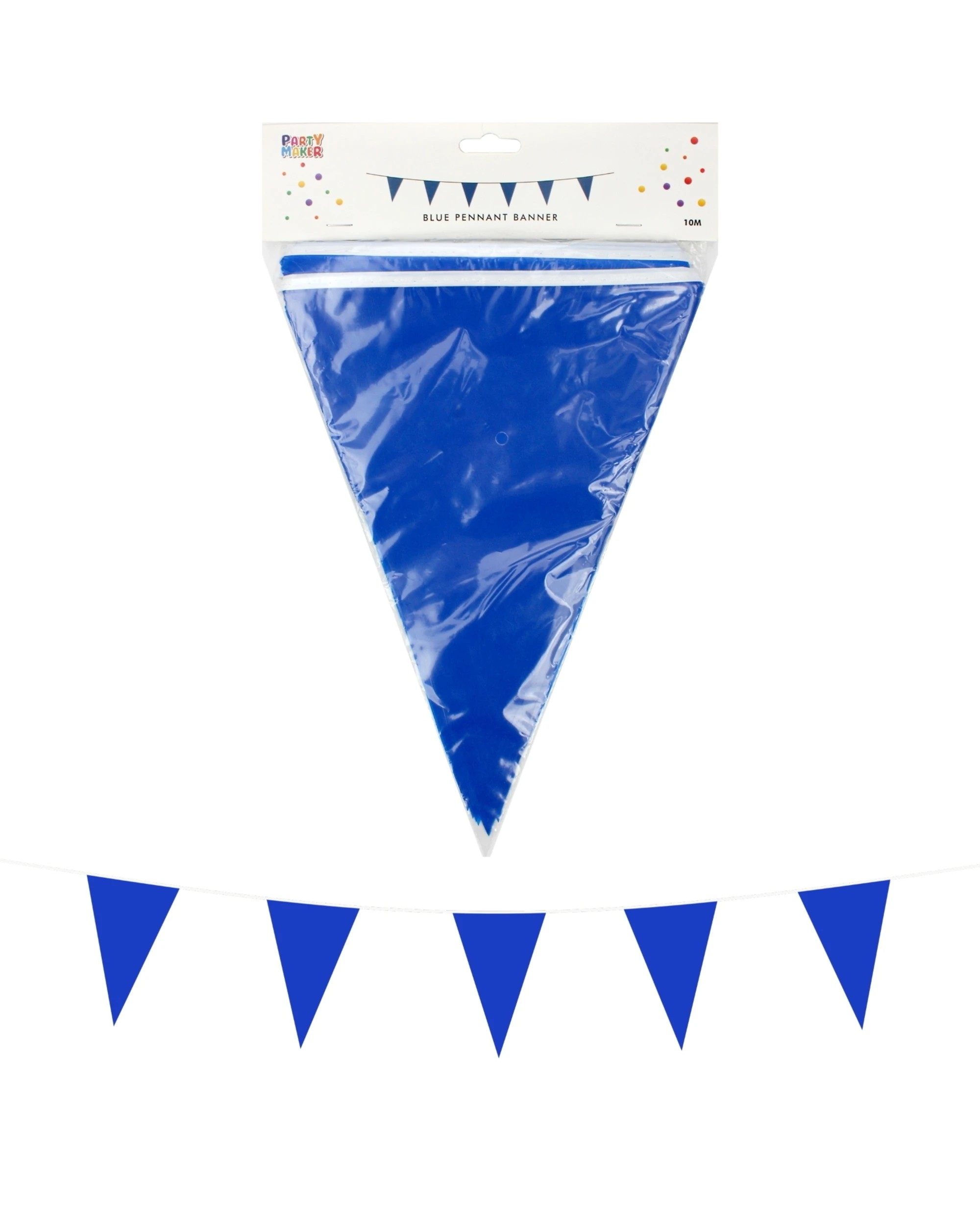 1 Partyrama Blue Plastic Flag Banner 10m - Blue, 1 of 1