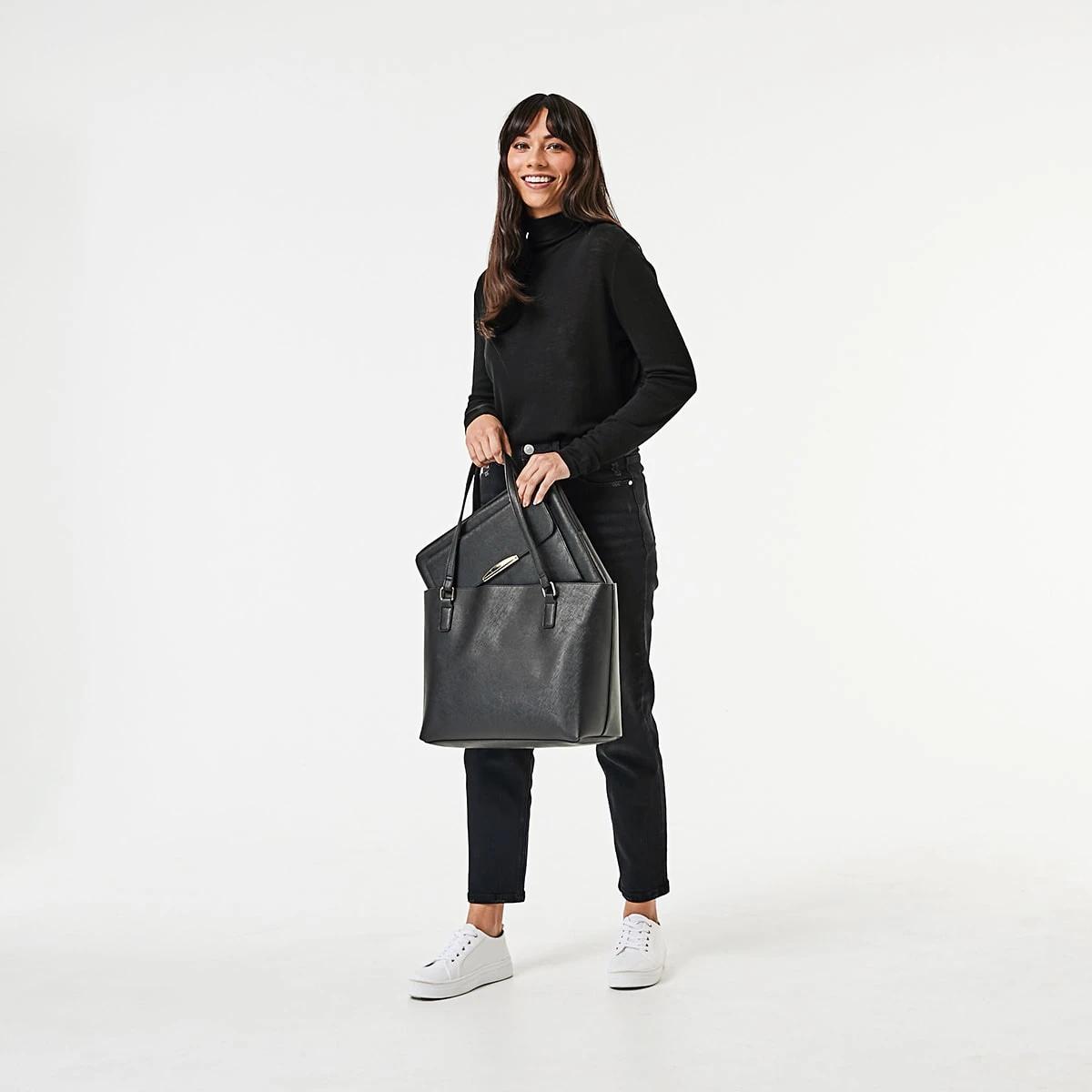 4 Pocket Tote Bag Black, 4 of 6