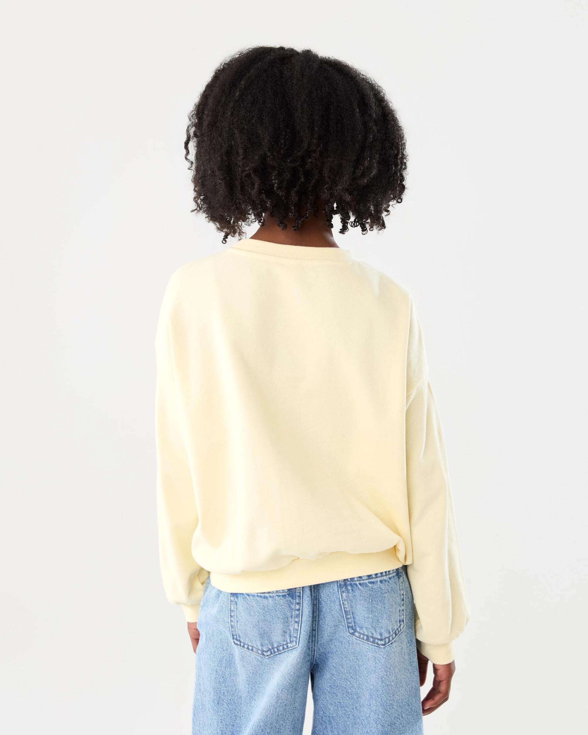 2 Oversized Crew Neck Sweatshirt Ylw Hbiscs, 2 of 8