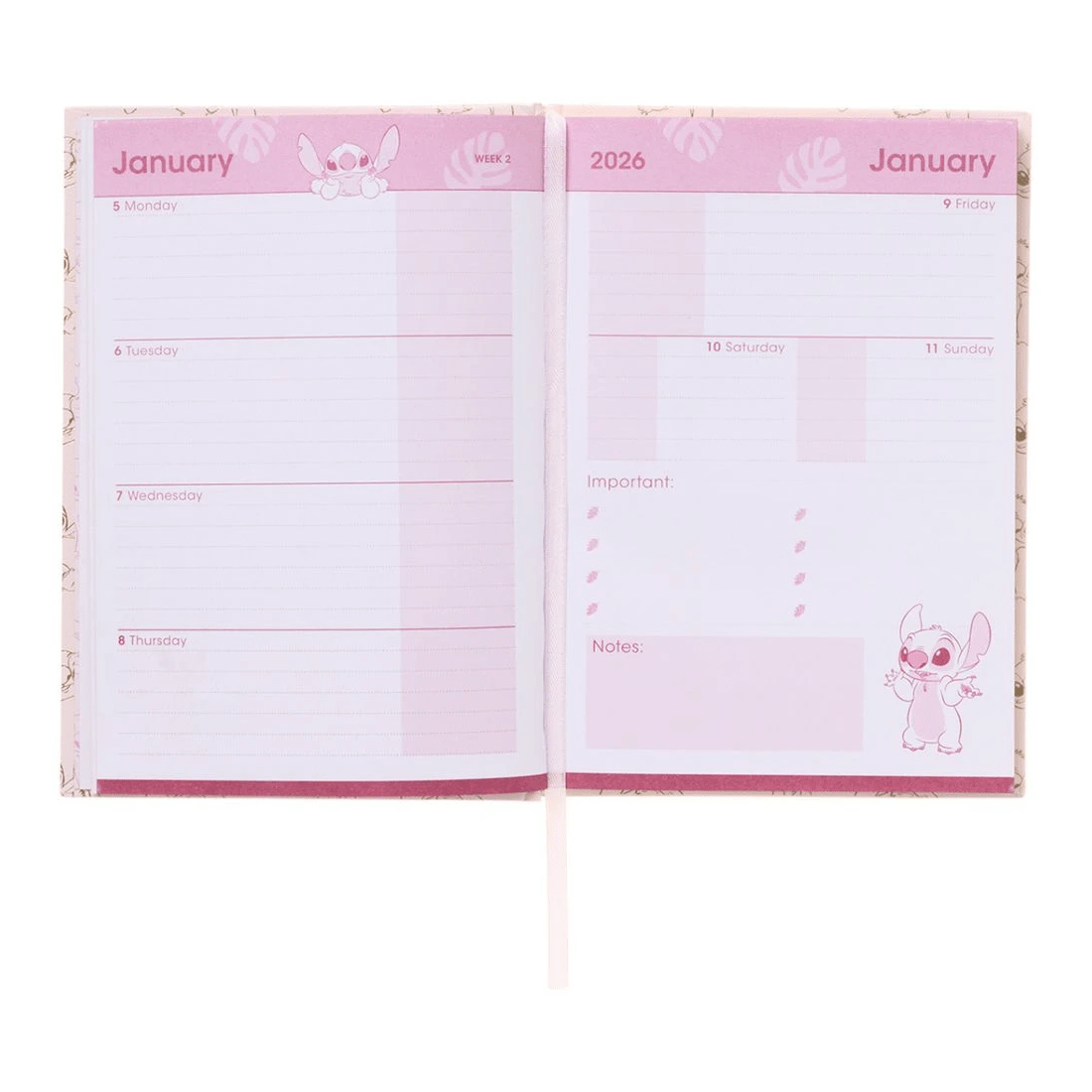 9 Disney A5 Week To View Diary 2026 Stitch, 9 of 9