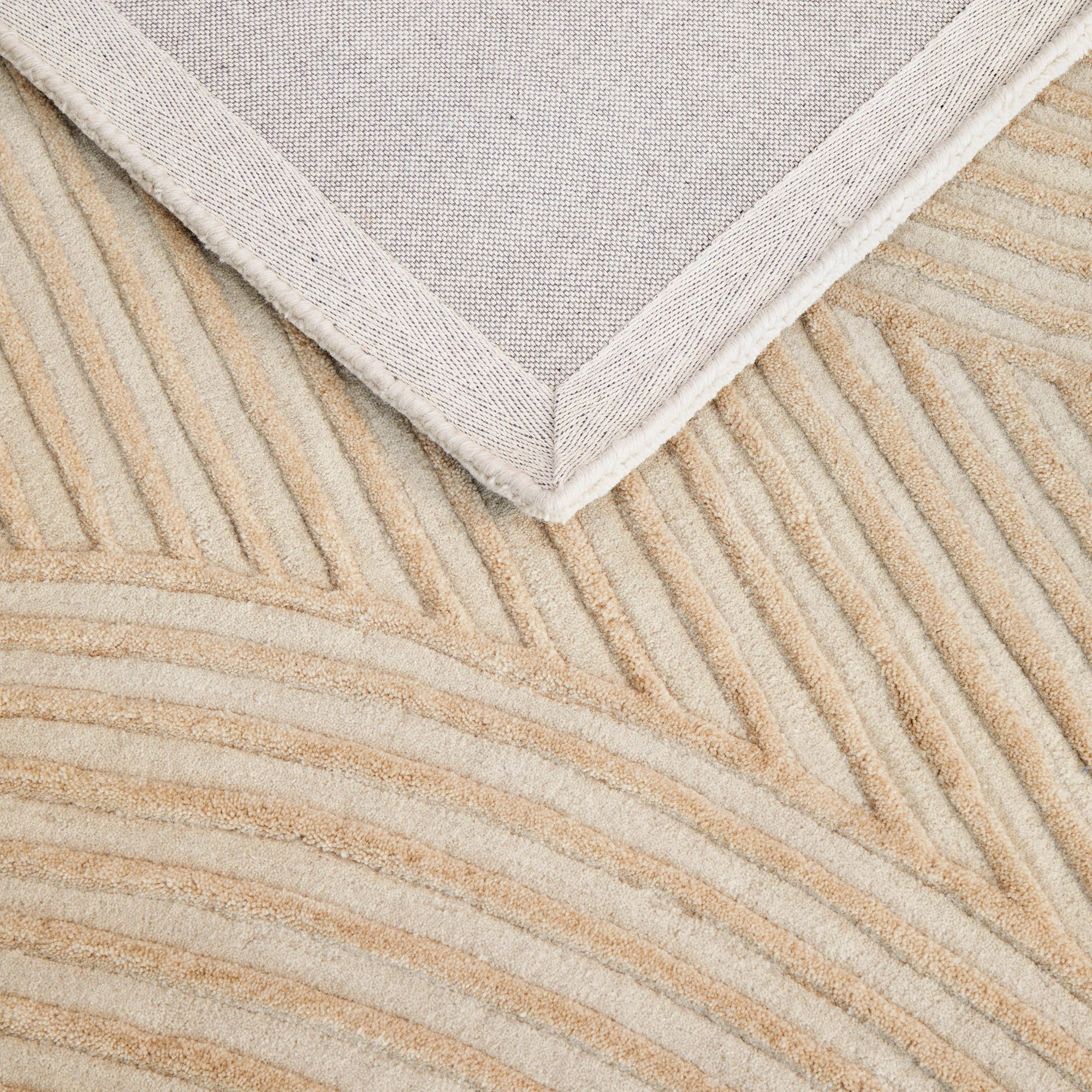 6 Common Ground Rugs Lumina Archie 225x155cm - Medium Wool Rug - Beige, 6 of 6