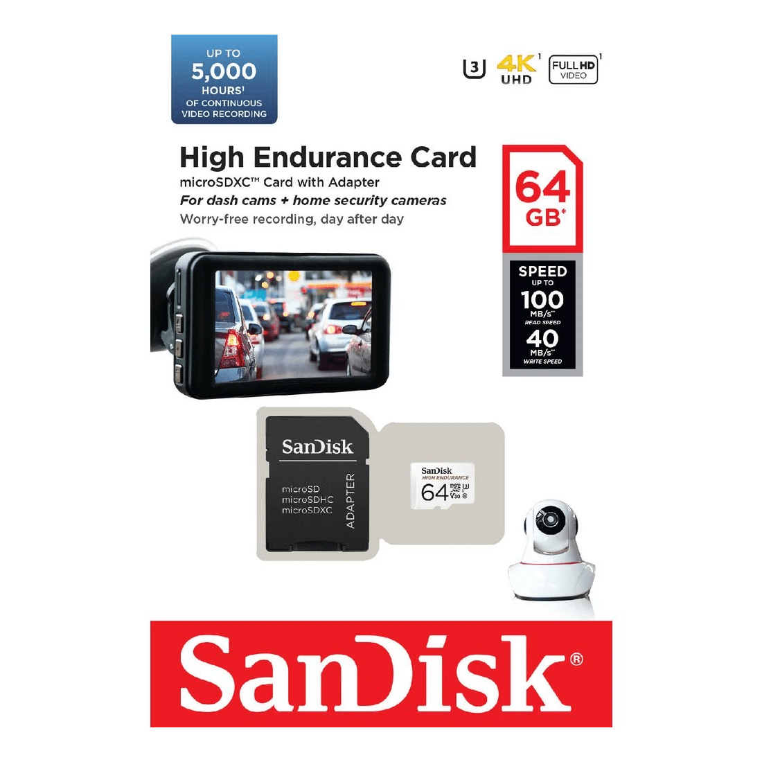 5 SanDisk 64GB High Endurance microSDXC Memory Card, 5 of 6