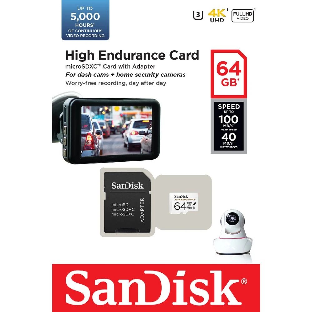 5 SanDisk 64GB High Endurance microSDXC Memory Card, 5 of 6